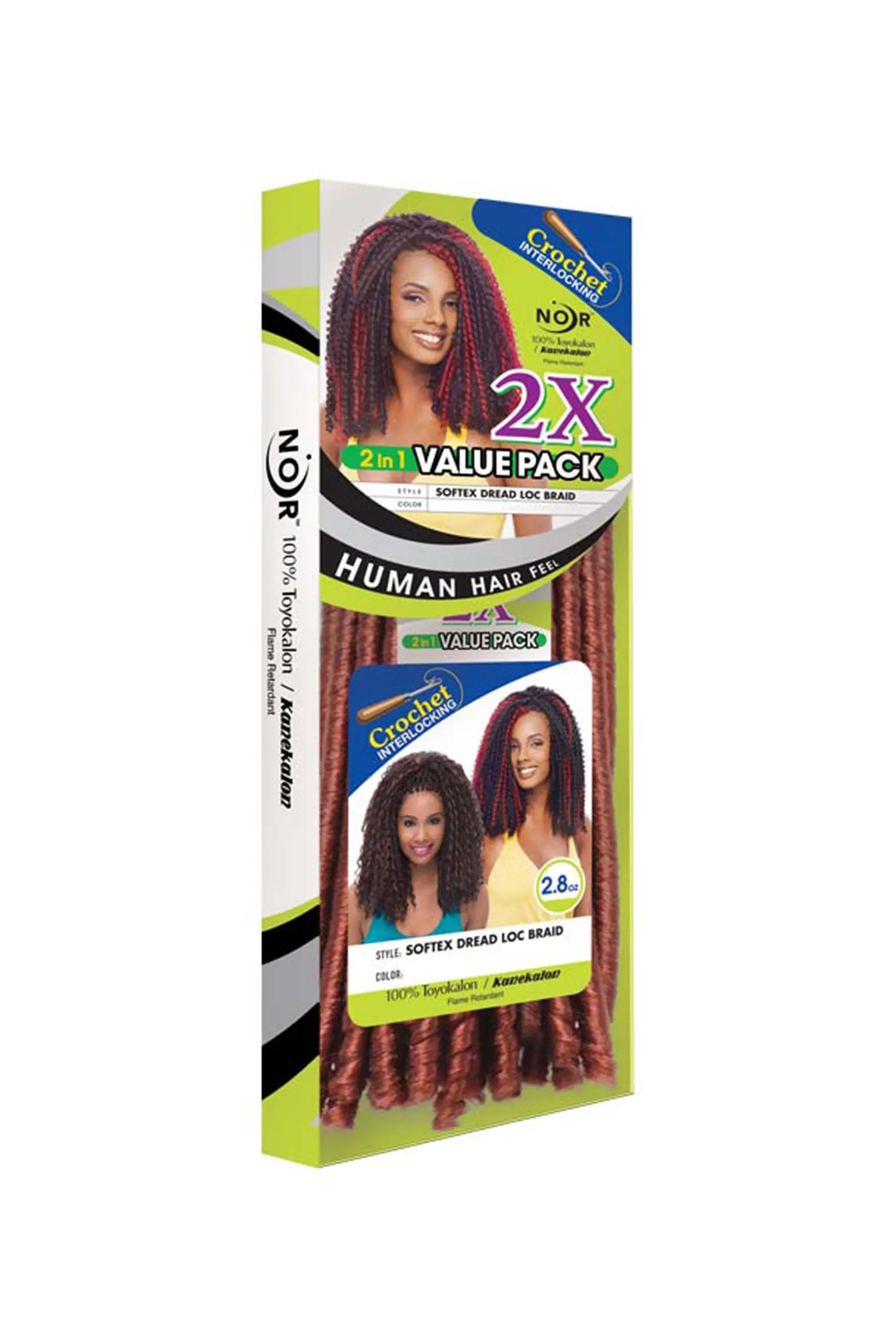 2x Mambo Softex Dread Loc Braid