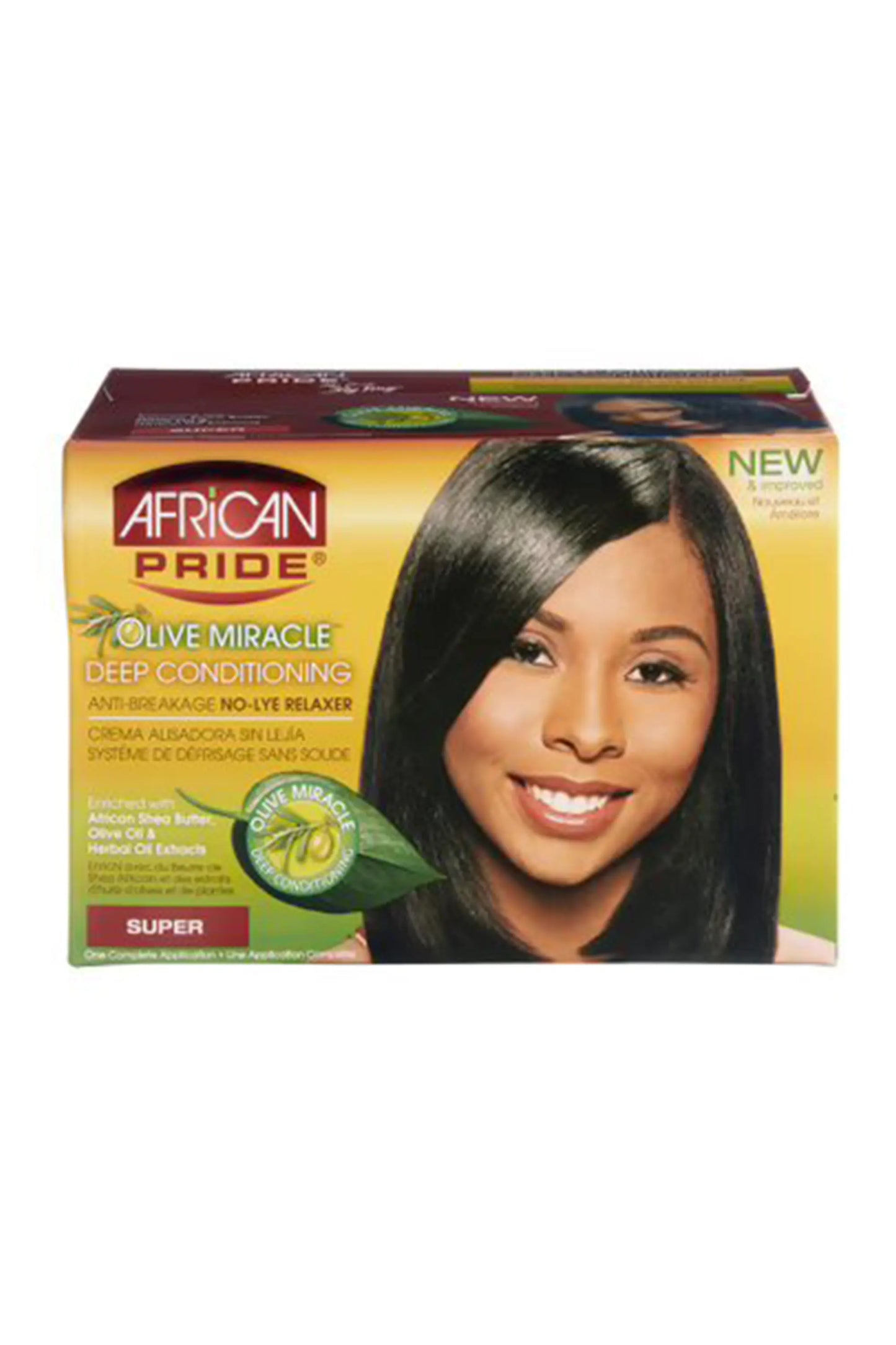 AFRICAN PRIDE OLIVE MIRACLE DEEP CONDITIONING ANTI-BREAKAGE NO-LYE RELAXER - SUPER