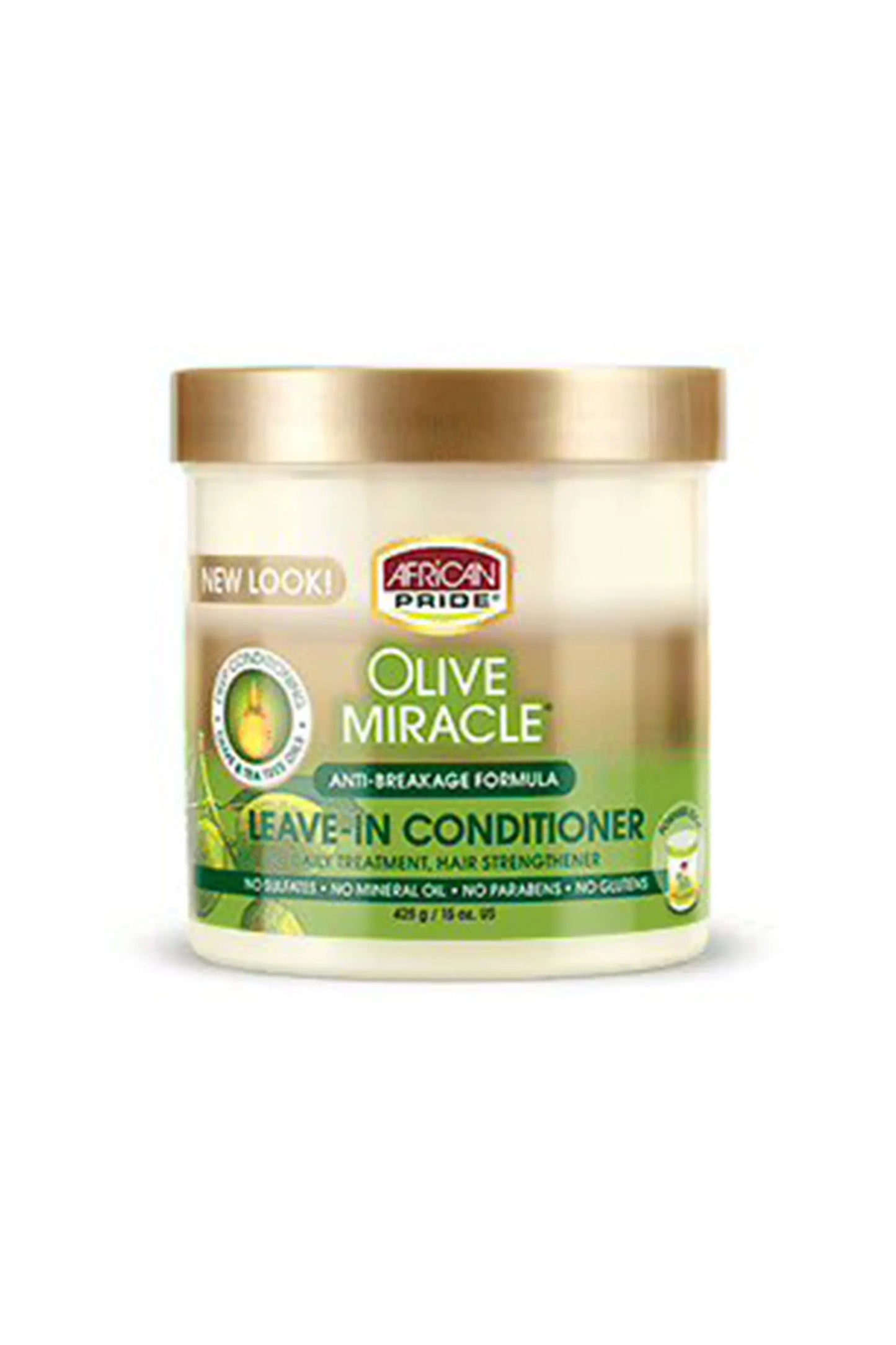 AFRICAN PRIDE OLIVE MIRACLE LEAVE-IN CONDITIONER CREME 15oz