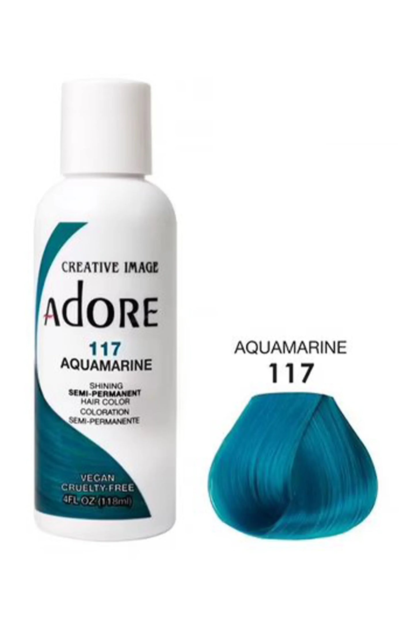 Adore Semi Permanent Hair Color 117 - Aquamarine 118 Ml