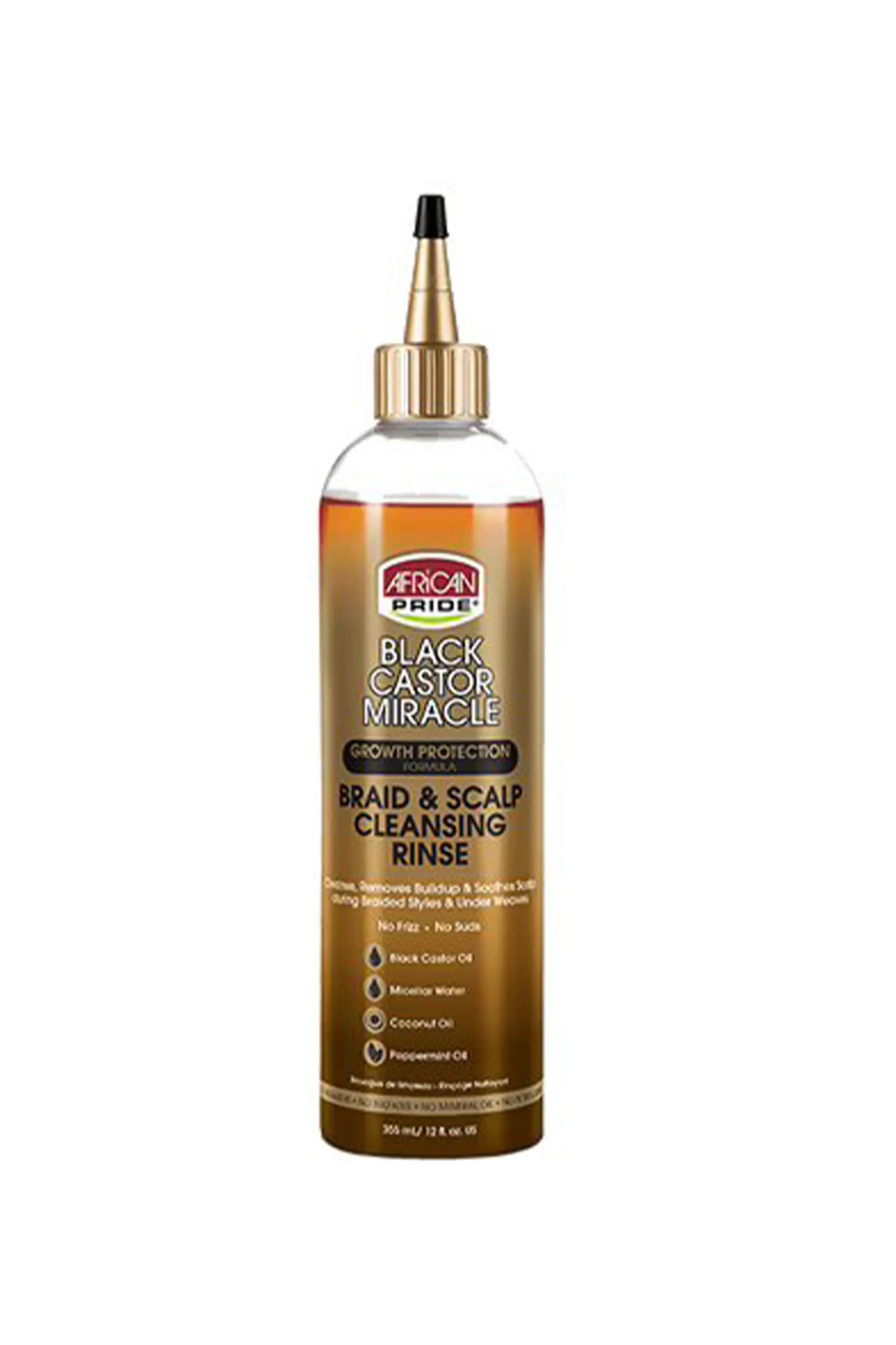 African Pride Black Castor Miracle Braid & Scalp Cleansing Rinse 355 Ml