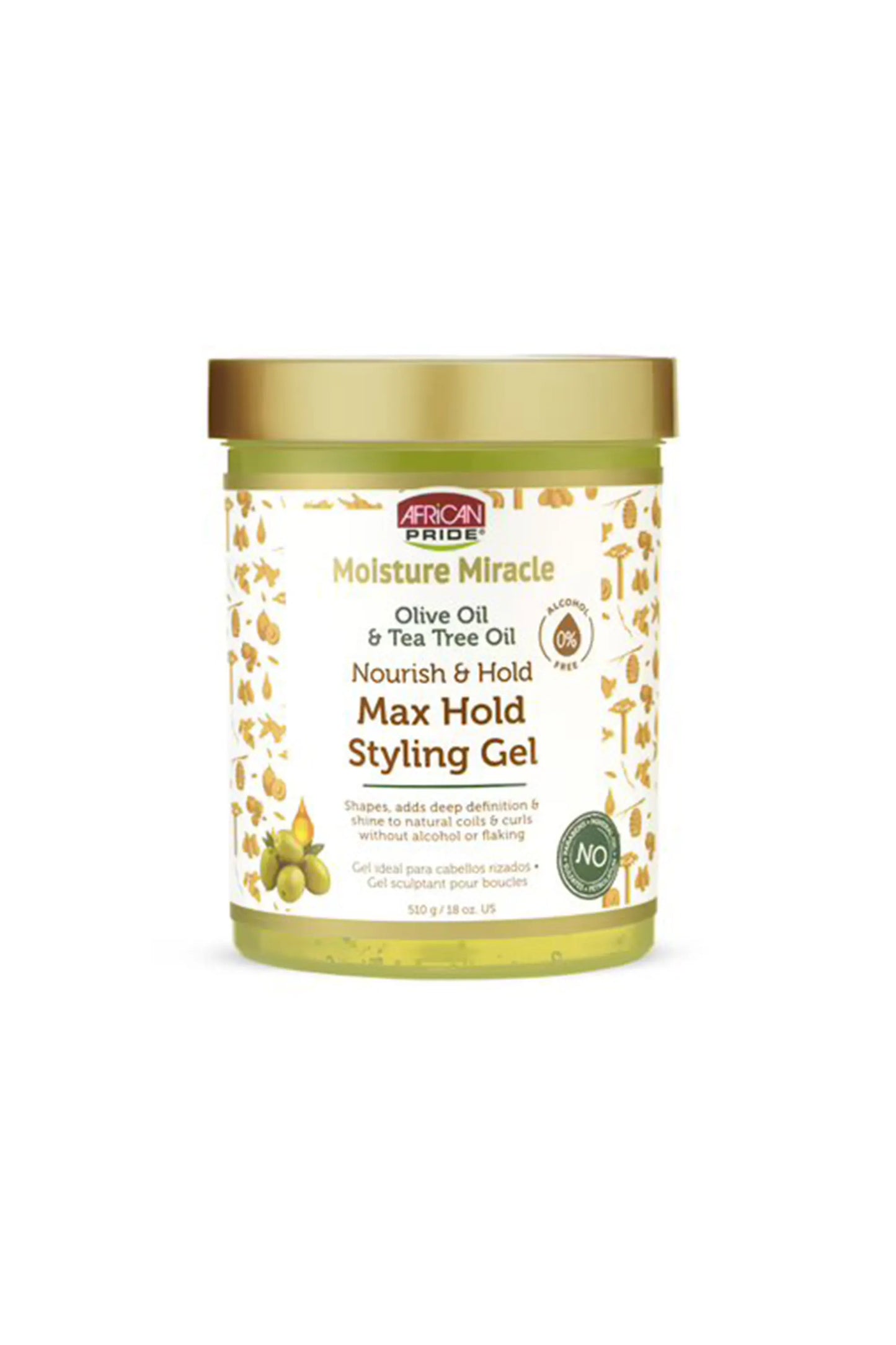 African Pride Moisture Miracle Max Styling Olive Tea Tree Oil 510 Gr