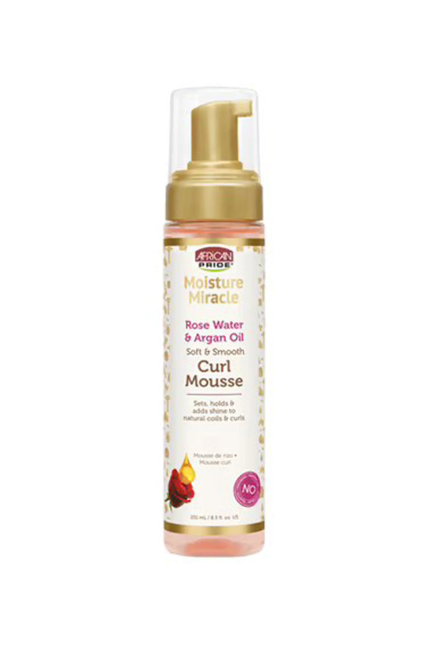 African Pride Moisture Miracle Rose Water & Argan Oil Curl Mousse 251 Ml