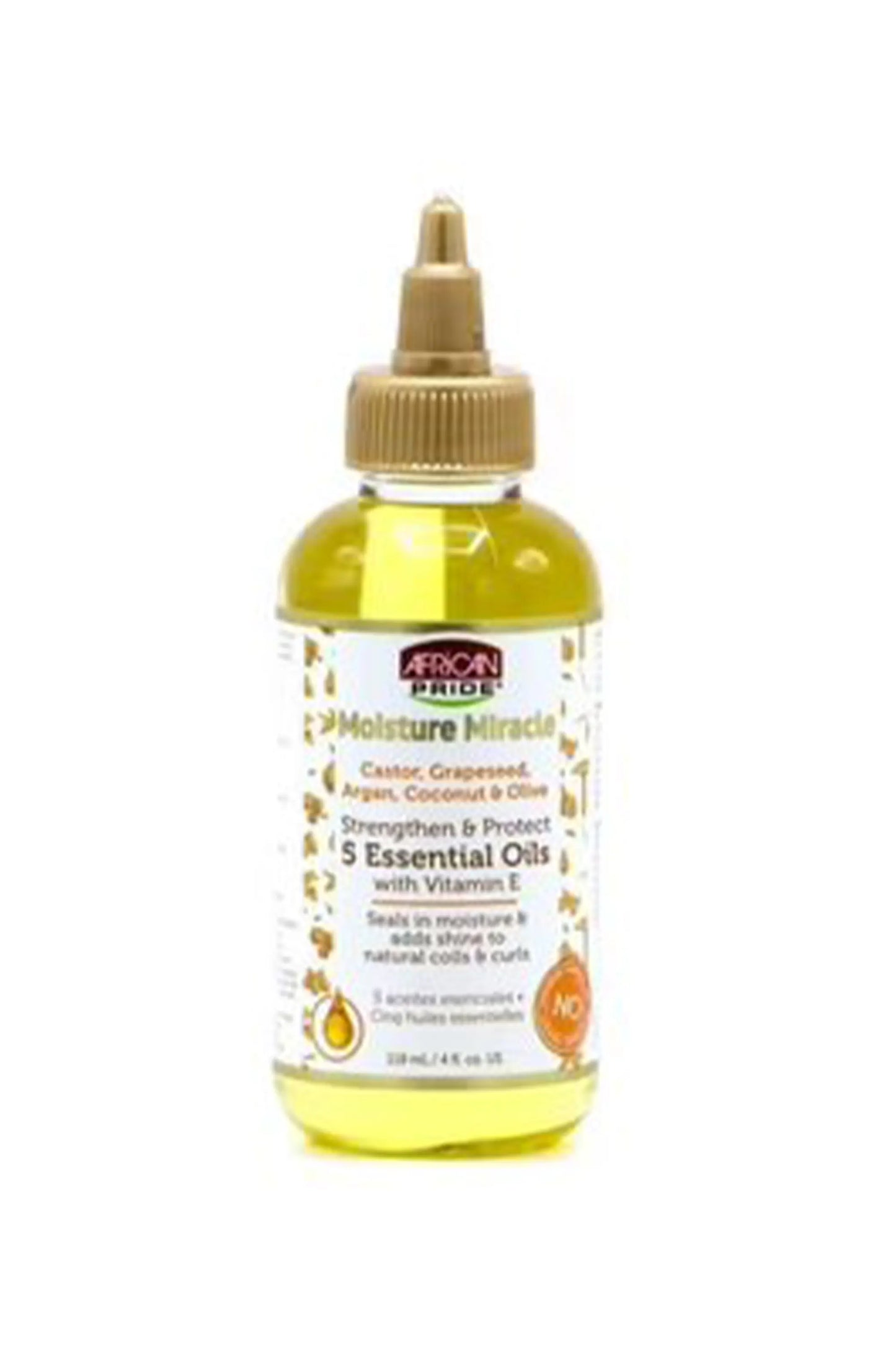 African Pride Moisture Miracle Strengthen & Protect 5 Essential Oils With Vitamin E 118ml
