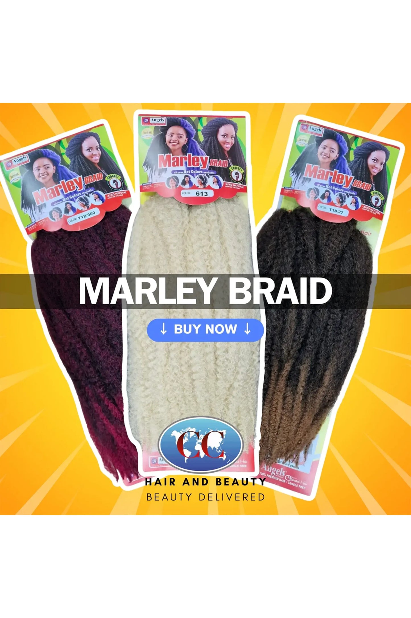 Angels Synthetic Crochet Hair - Marley Braids 120g