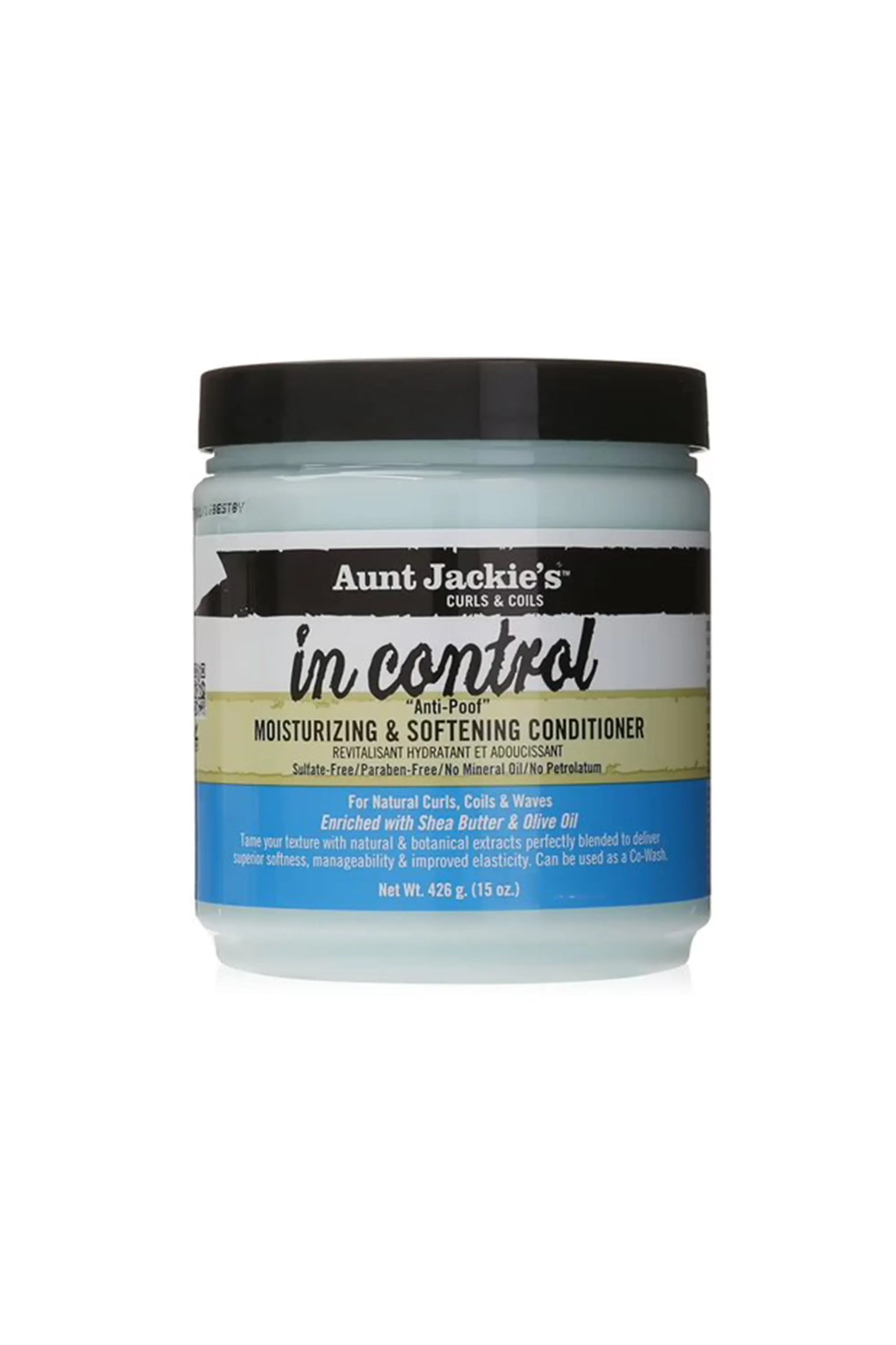 Aunt Jackie's Curls & Coils In Control Anti-Poof Moisturizing & Softening Conditioner 15oz