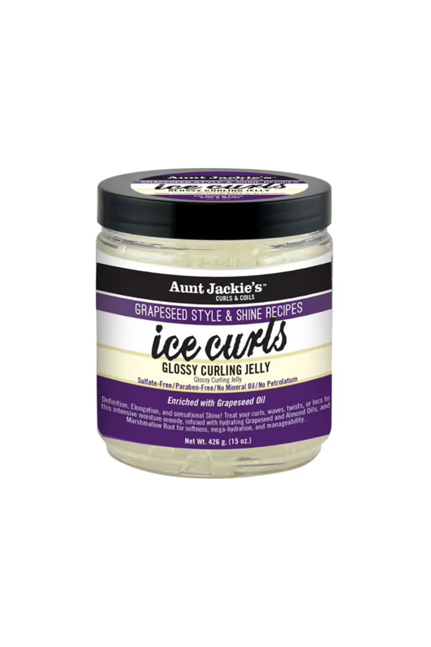 Aunt Jackie's Grapeseed Style & Shine Recipes ICE CURLS Glossy Curling Jelly 426 Gr / 15 Oz