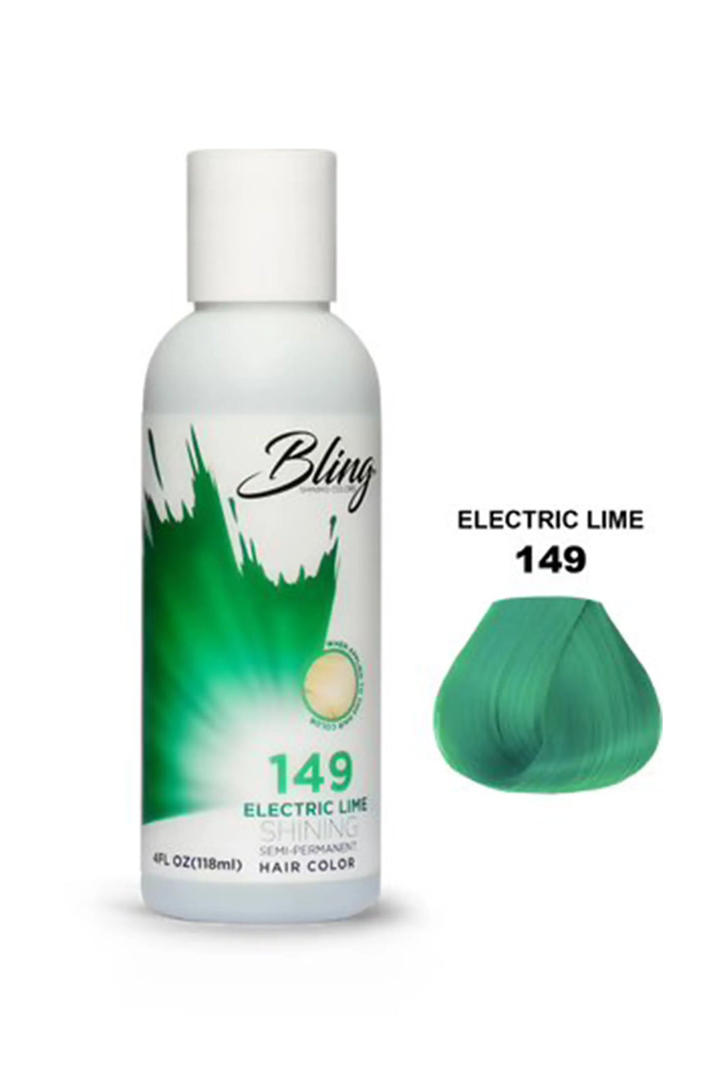 Bling Semi Permanent Hair Color 149 - Electric Lime 118 Ml