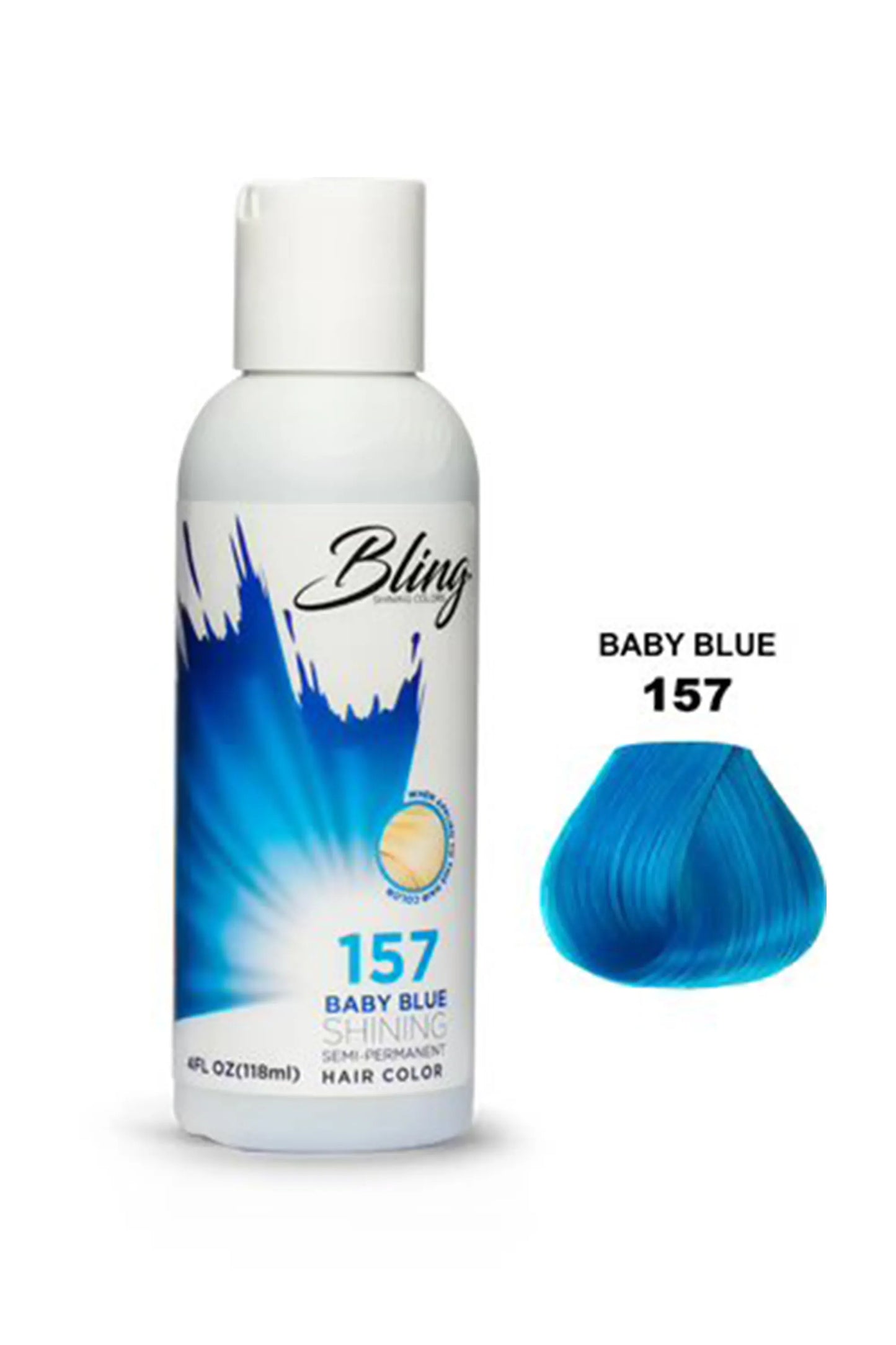 Bling Semi Permanent Hair Color 157 - Baby Blue 118 Ml