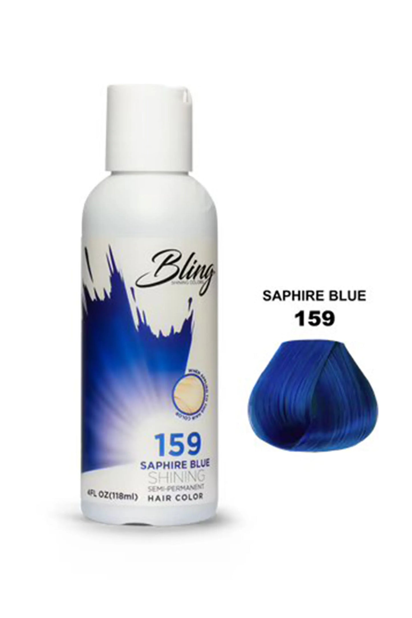 Bling Semi Permanent Hair Color 159 - Sapphire Blue 118 Ml