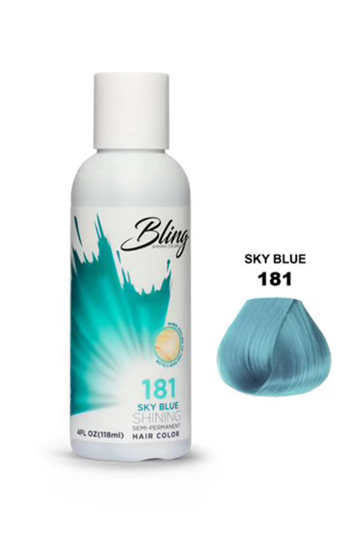 Bling Semi Permanent Hair Color 181 - Sky Blue 118 Ml