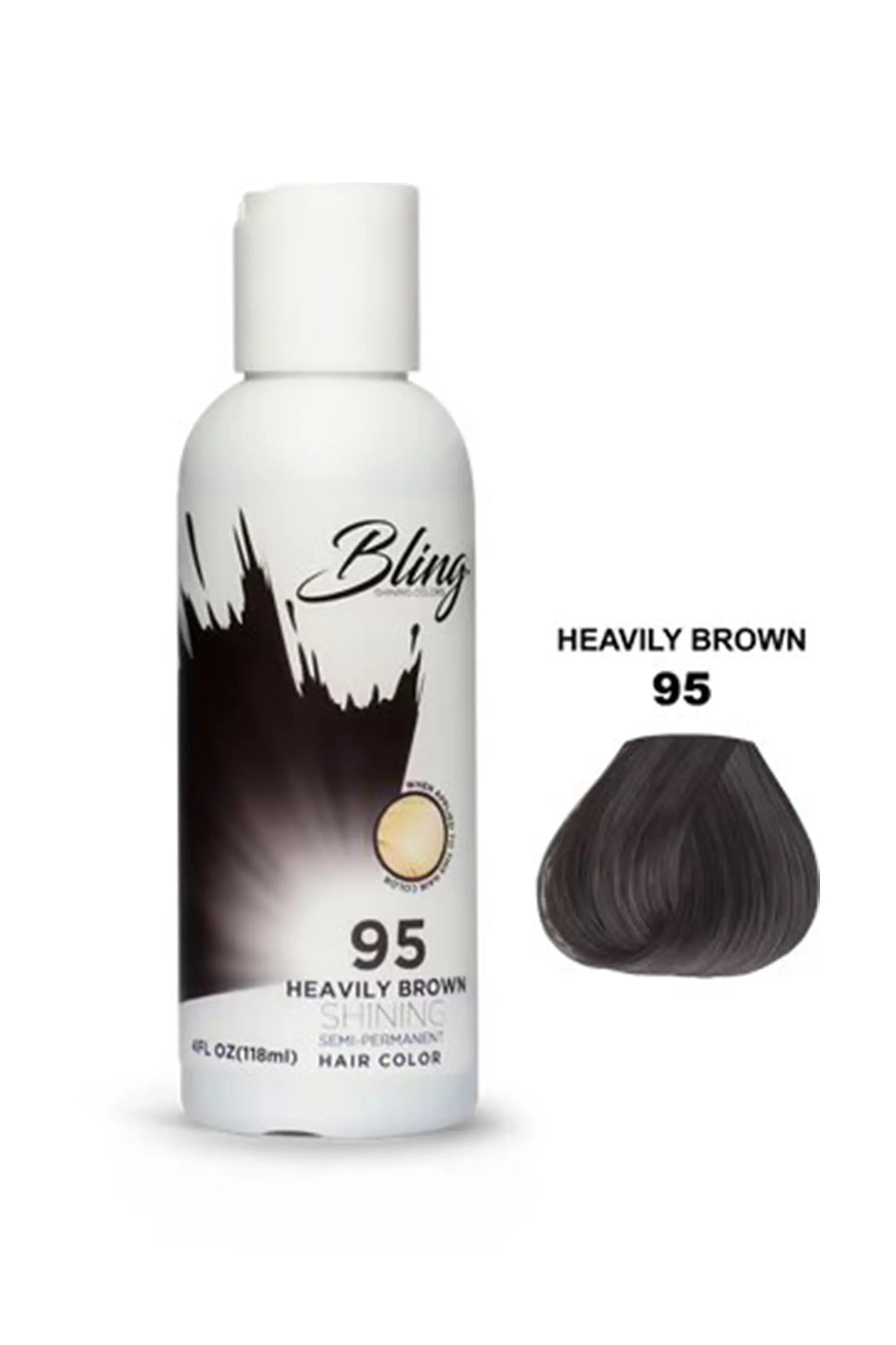 Bling Semi Permanent Hair Color 95 - Heavily Brown 118 Ml