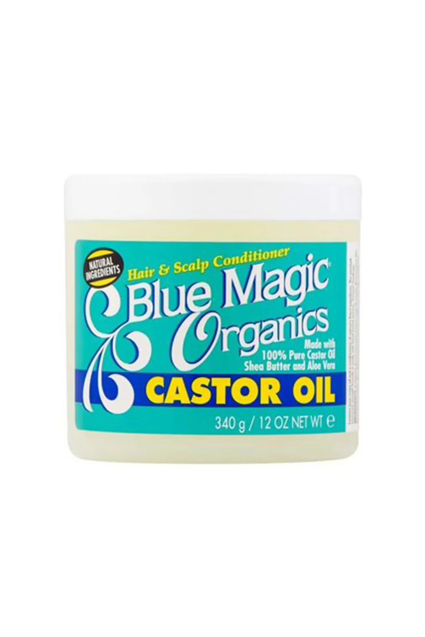 Blue Magic Organics CASTOR OIL- 12oz Jar