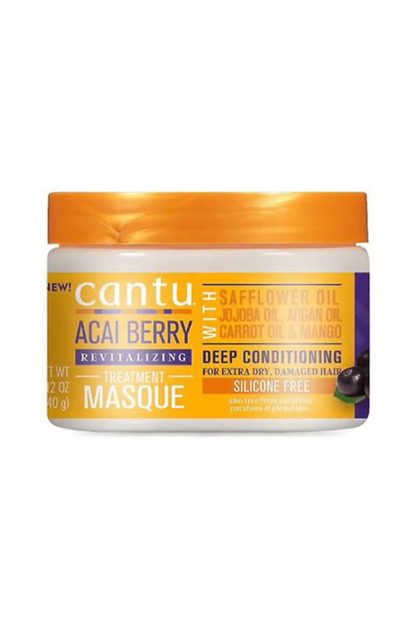 Cantu Acai Berry Revitalizing Deep Treatment Hair Masque 12 Oz