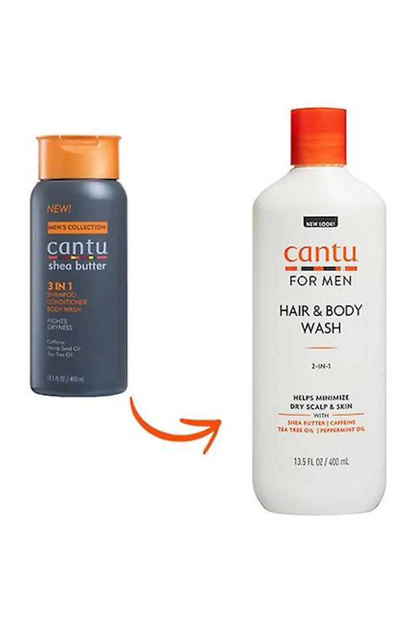 Cantu Men's 2 In1 Hiar & Body Wash 400 Ml