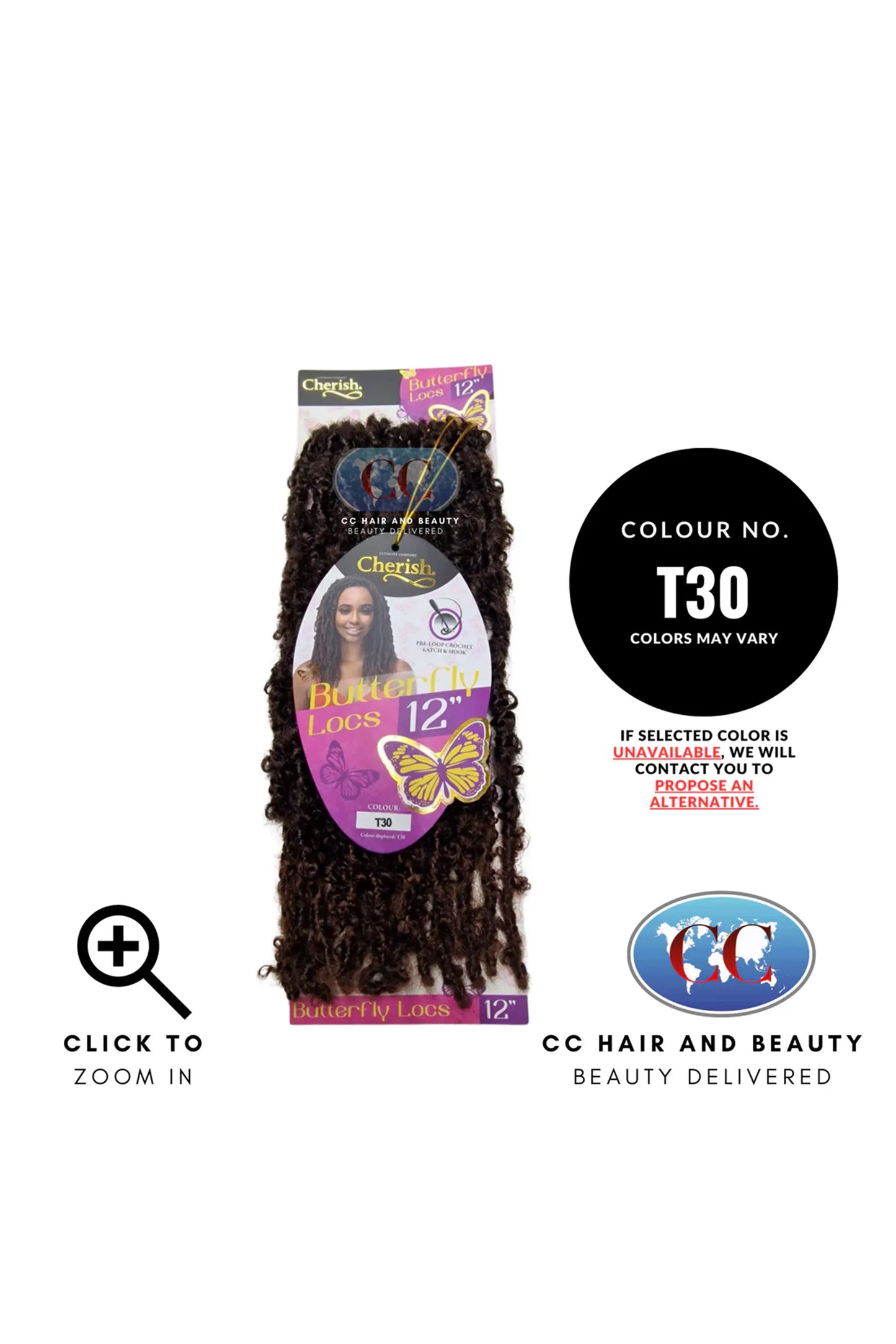 Cherish Butterfly Locs 12"