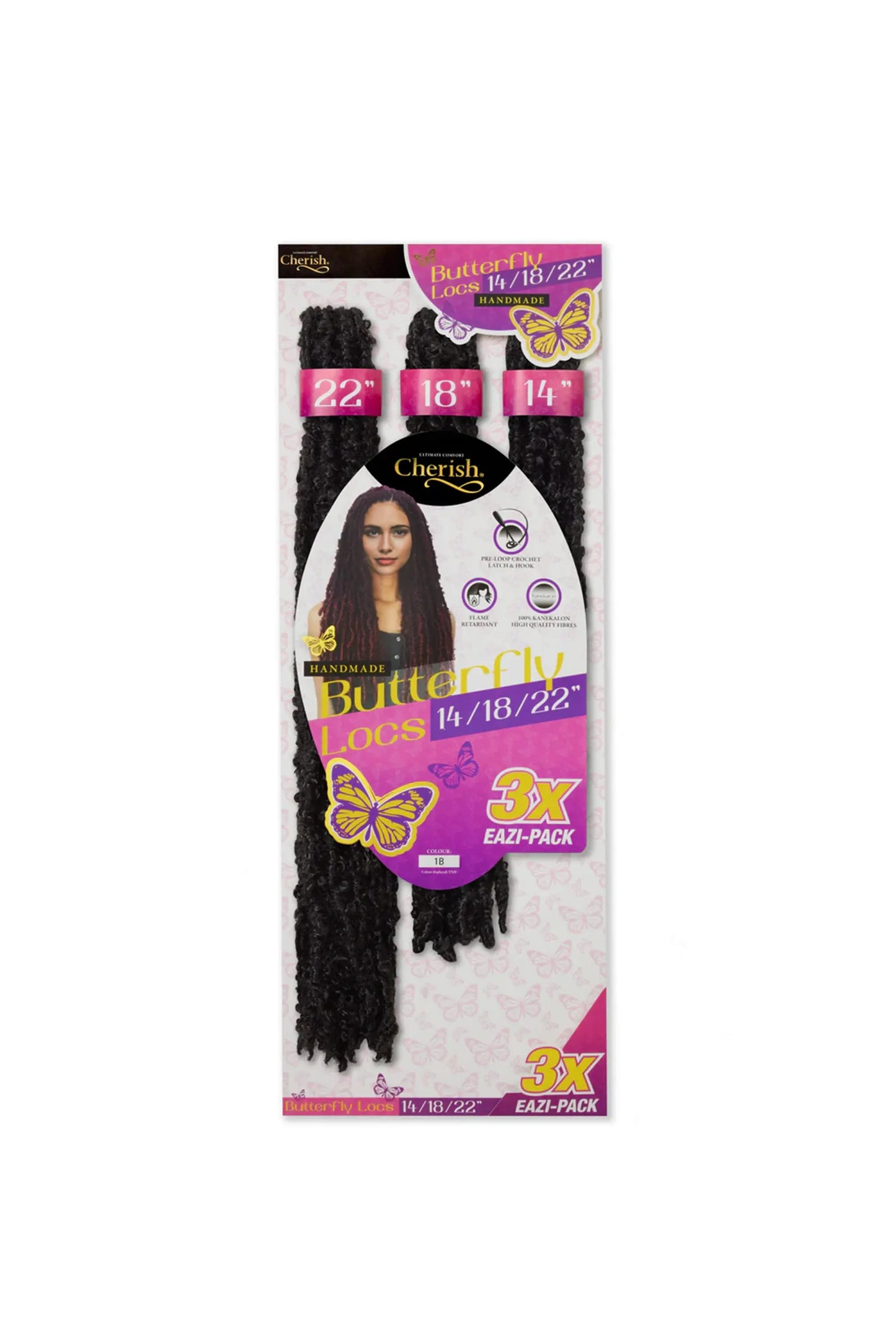 Cherish Butterfly Locs 3X Eazi Pack 14''/18''/22''