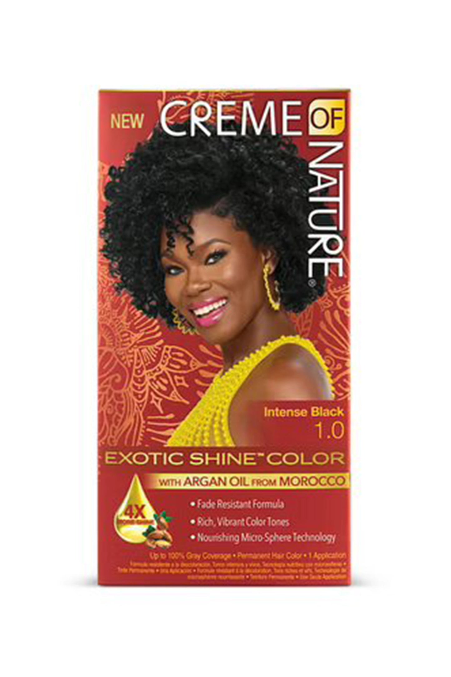 Creme Of Nature Exotic Shine Color Hair Color, 1.0 Intense Black