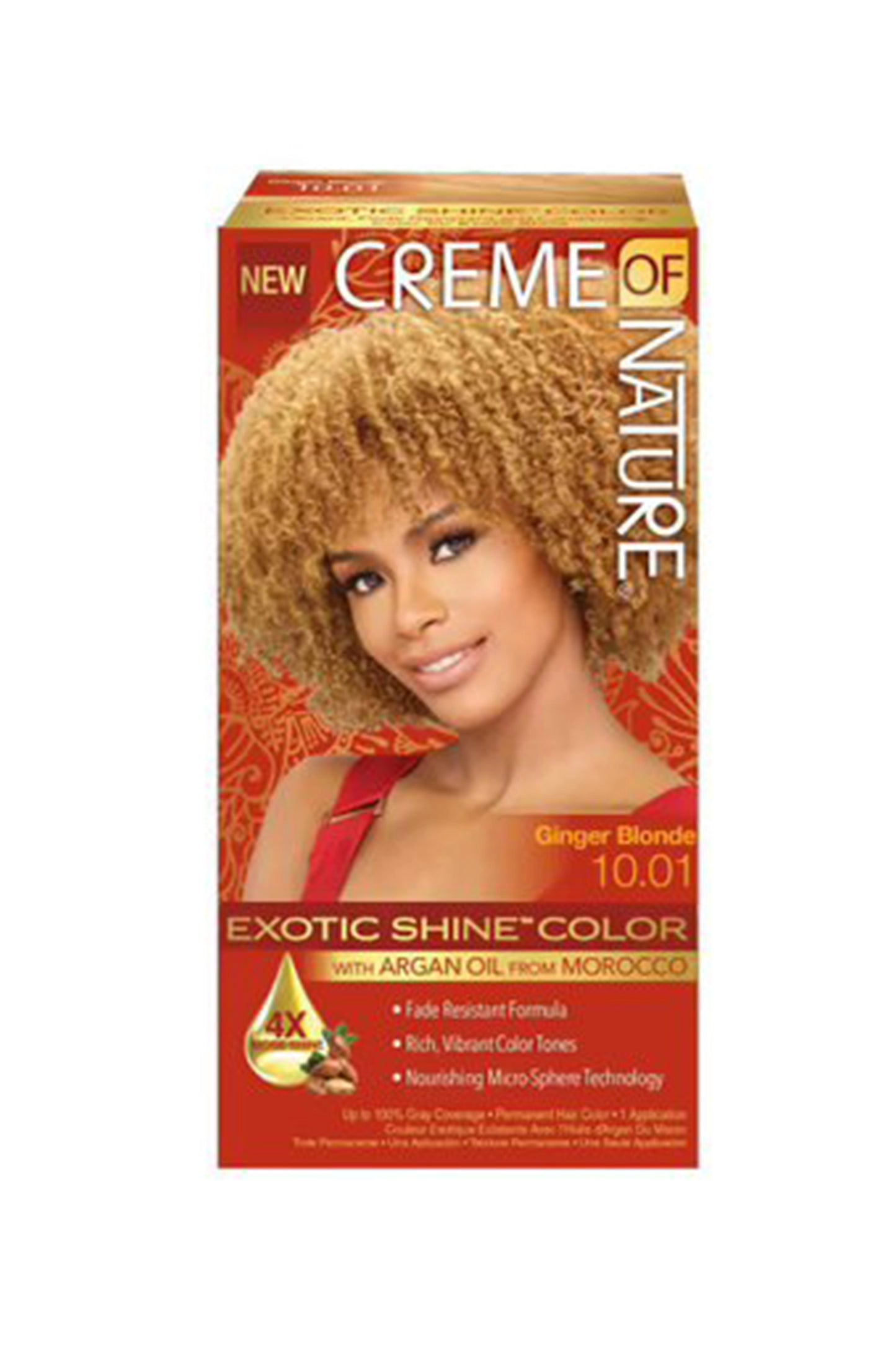 Creme Of Nature Exotic Shine Color Hair Color, 10.01 Ginger Blonde