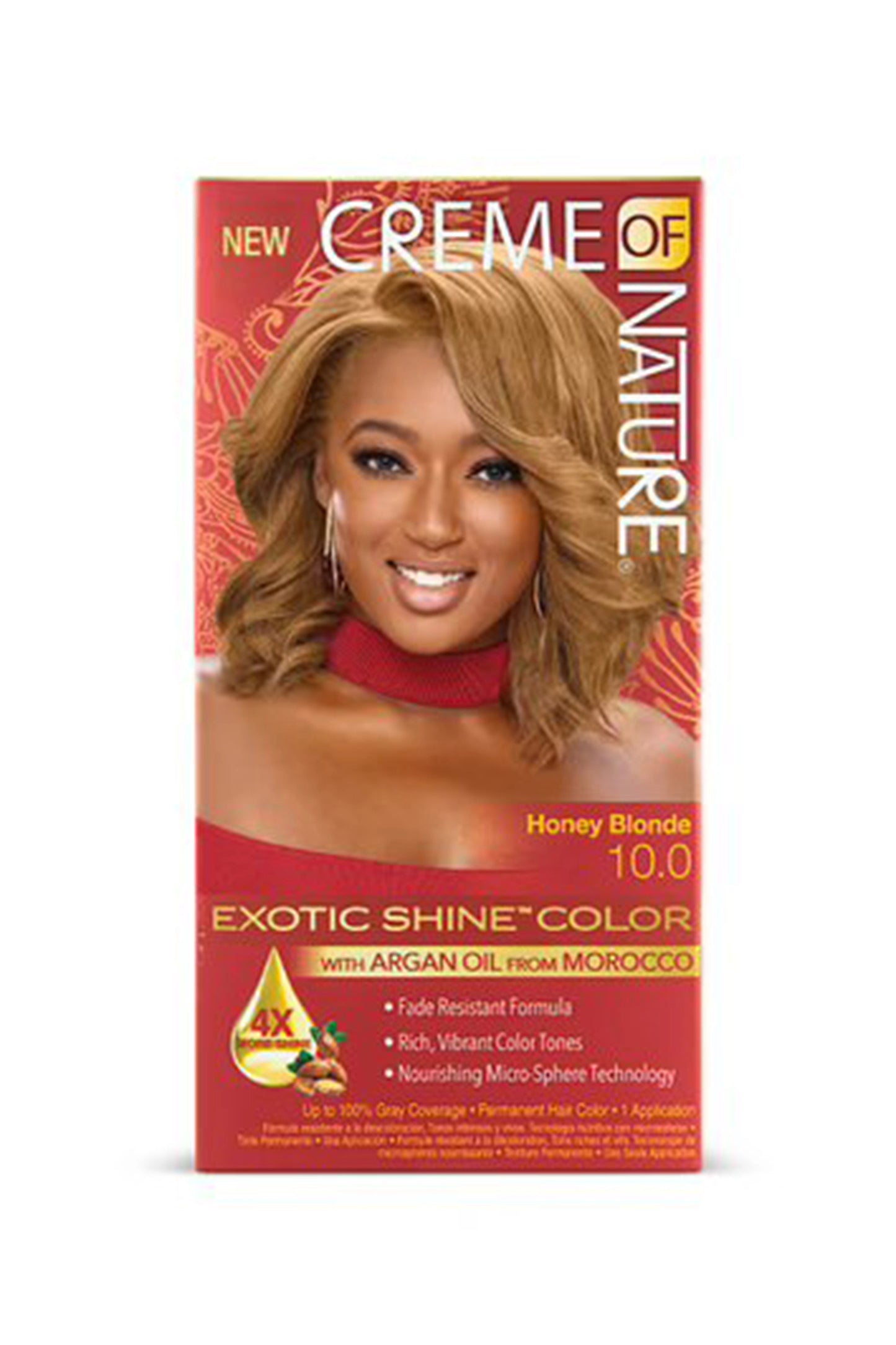 Creme Of Nature Exotic Shine Color Hair Color, 10.0 Honey Blonde