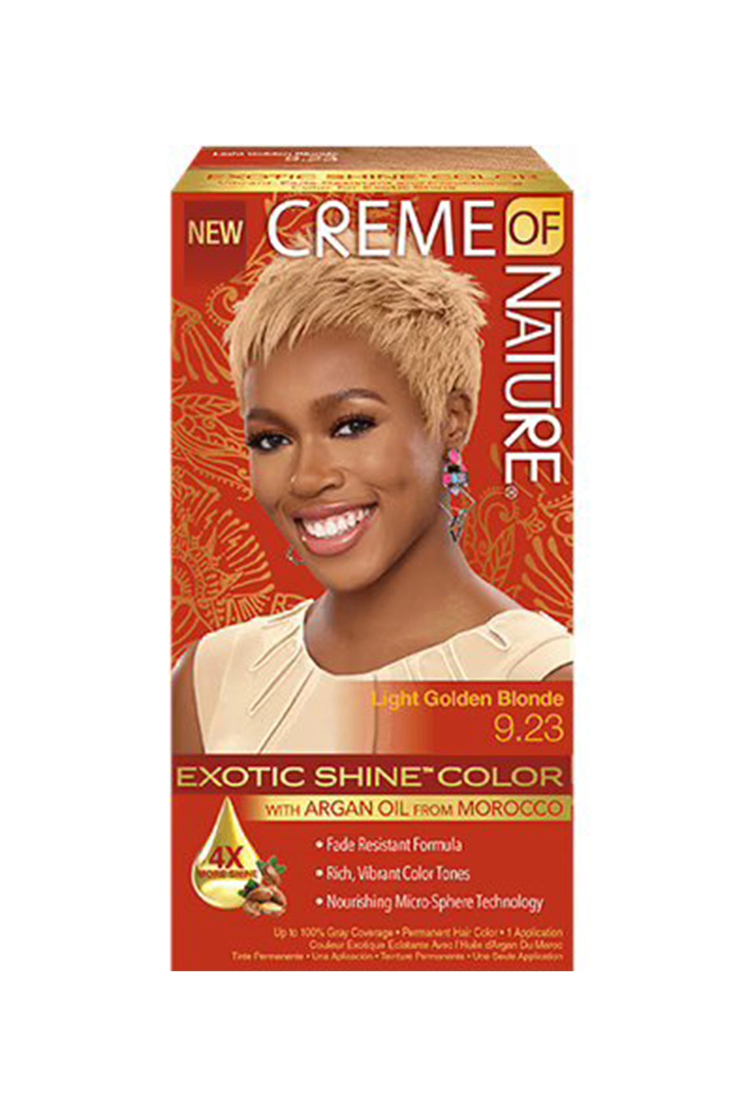 Creme Of Nature Exotic Shine Color Hair Color, 9.23 Golden Blond