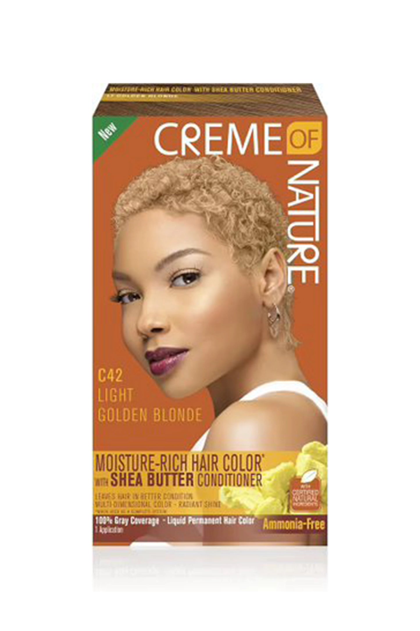 Creme Of Nature Moisture-Rich Hair Color Kit - C42 Light Golden Blonde