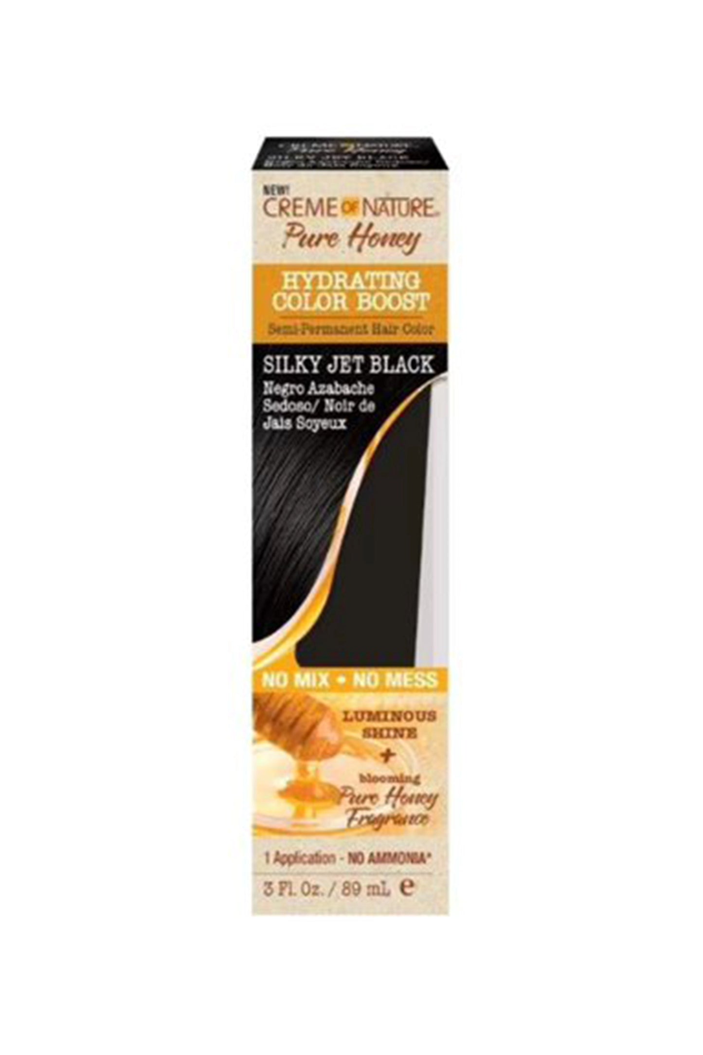 Creme Of Nature Pure Honey Color Boost 89ml - Slky Jet Black