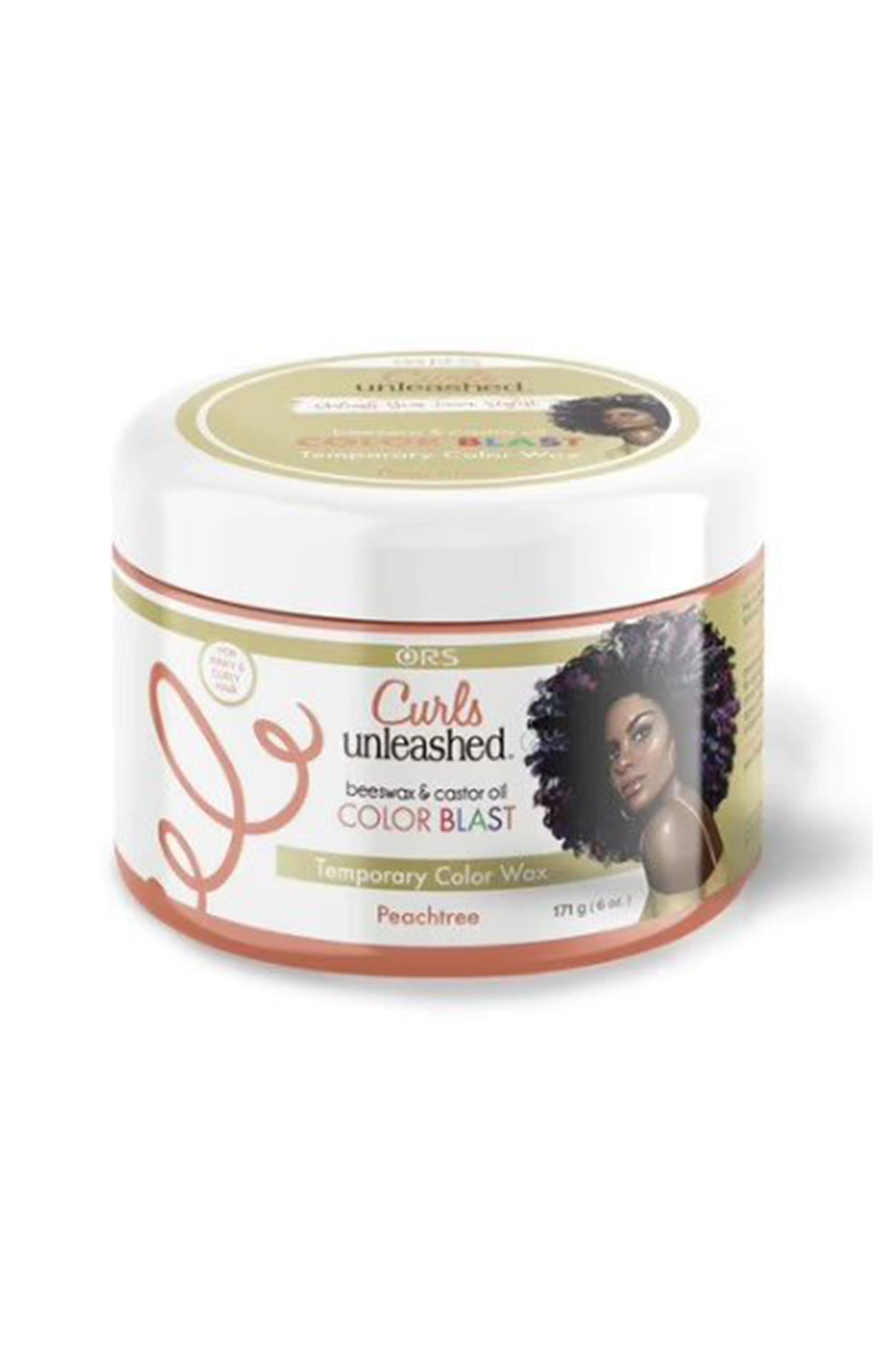 Curls Unleashed Color Blast Temporary Hair Makeup Wax Peachtree 6 Oz