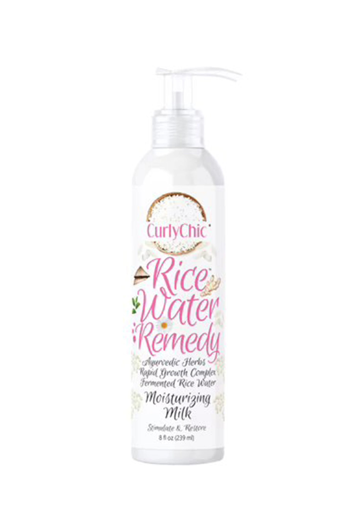 Curly Chic Ricewater Moisturizing Hair Milk 8 Oz