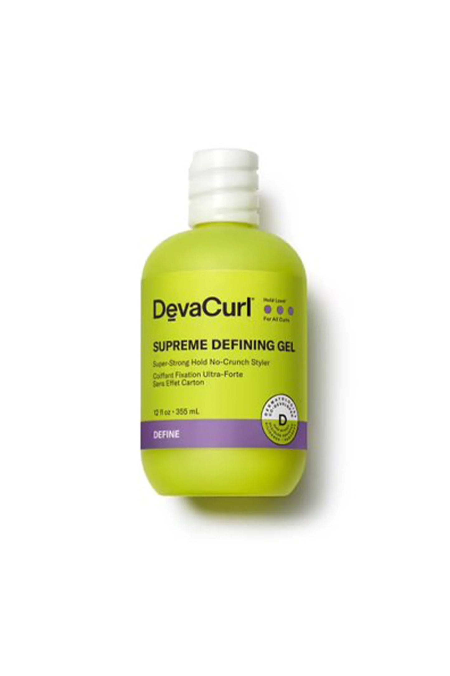 Devacurl SUPREME DEFINING GEL Super-Strong Hold No-Crunch Styler 355oz / 355ml