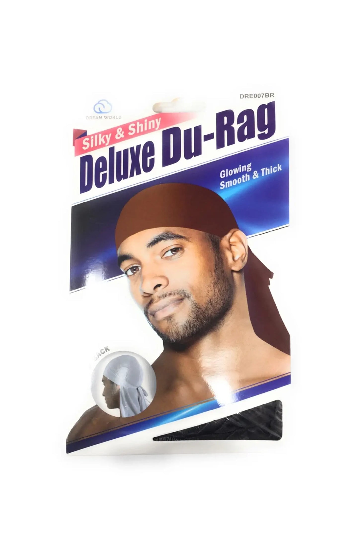 Dream World Silky & Shiny Deluxe Brown Du Rag-Dre007Br