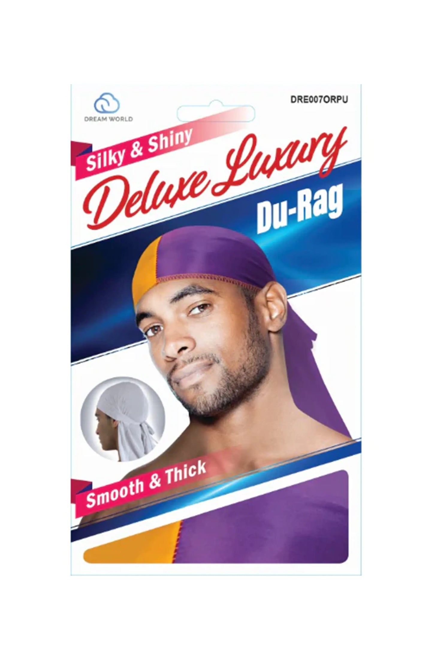 Dream World Silky & Shiny Deluxe Luxury Du-Rag-Dre007Orpu
