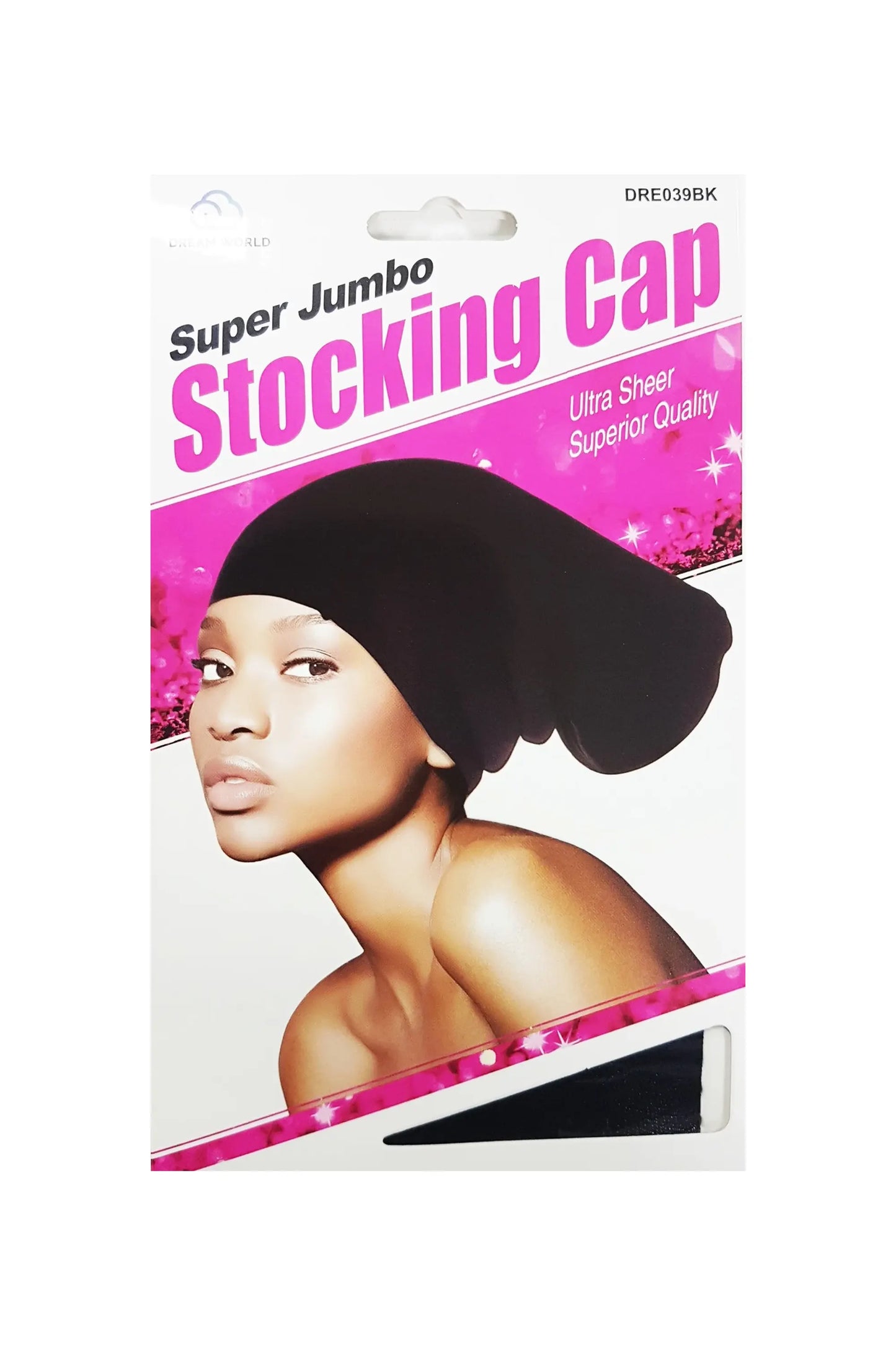 Dream World Super Jumbo Stocking Black Cap-Dre039Bk