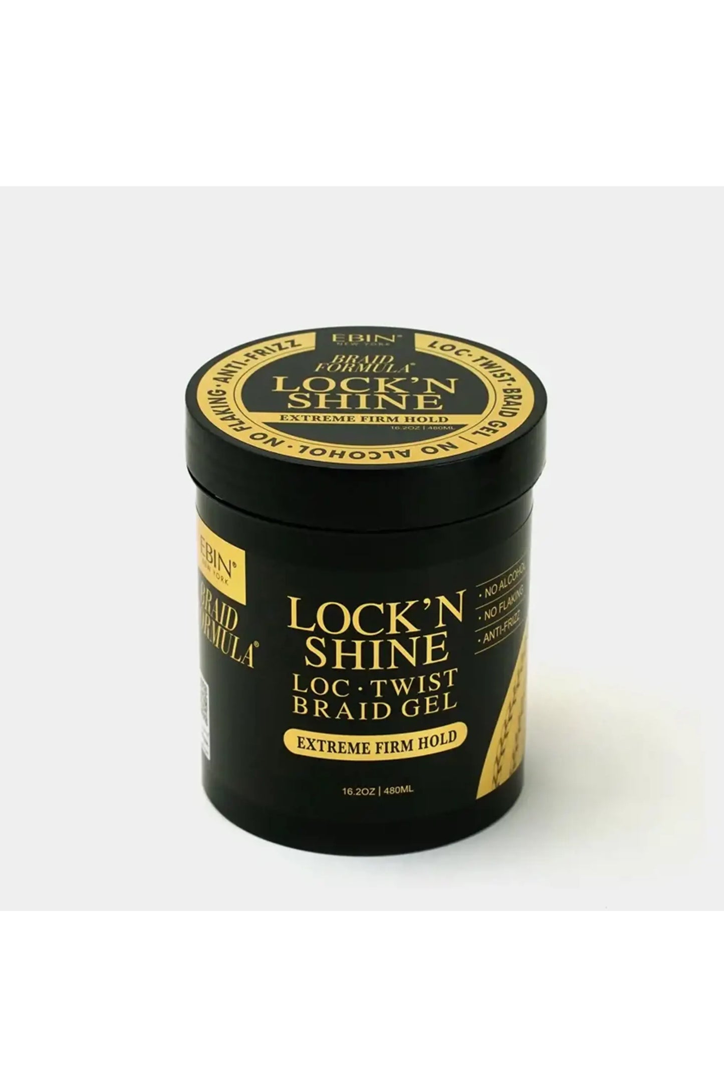 Ebin New York Braid Formula Lock`n Shine Loc. Twist Braid Gel 16.2oz/480ml