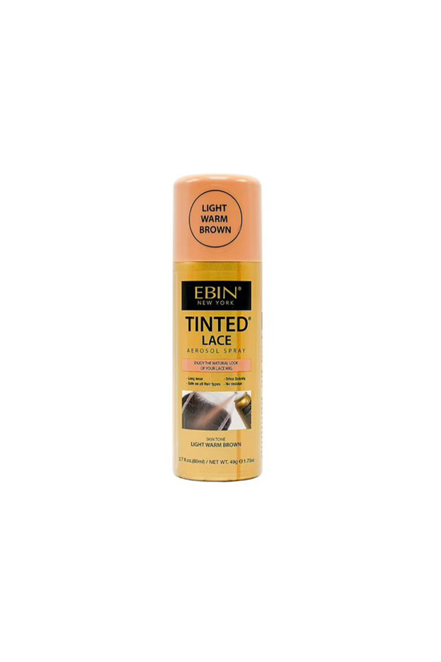 Ebin Tinted Lace Spray Light Warm Brown 80ml
