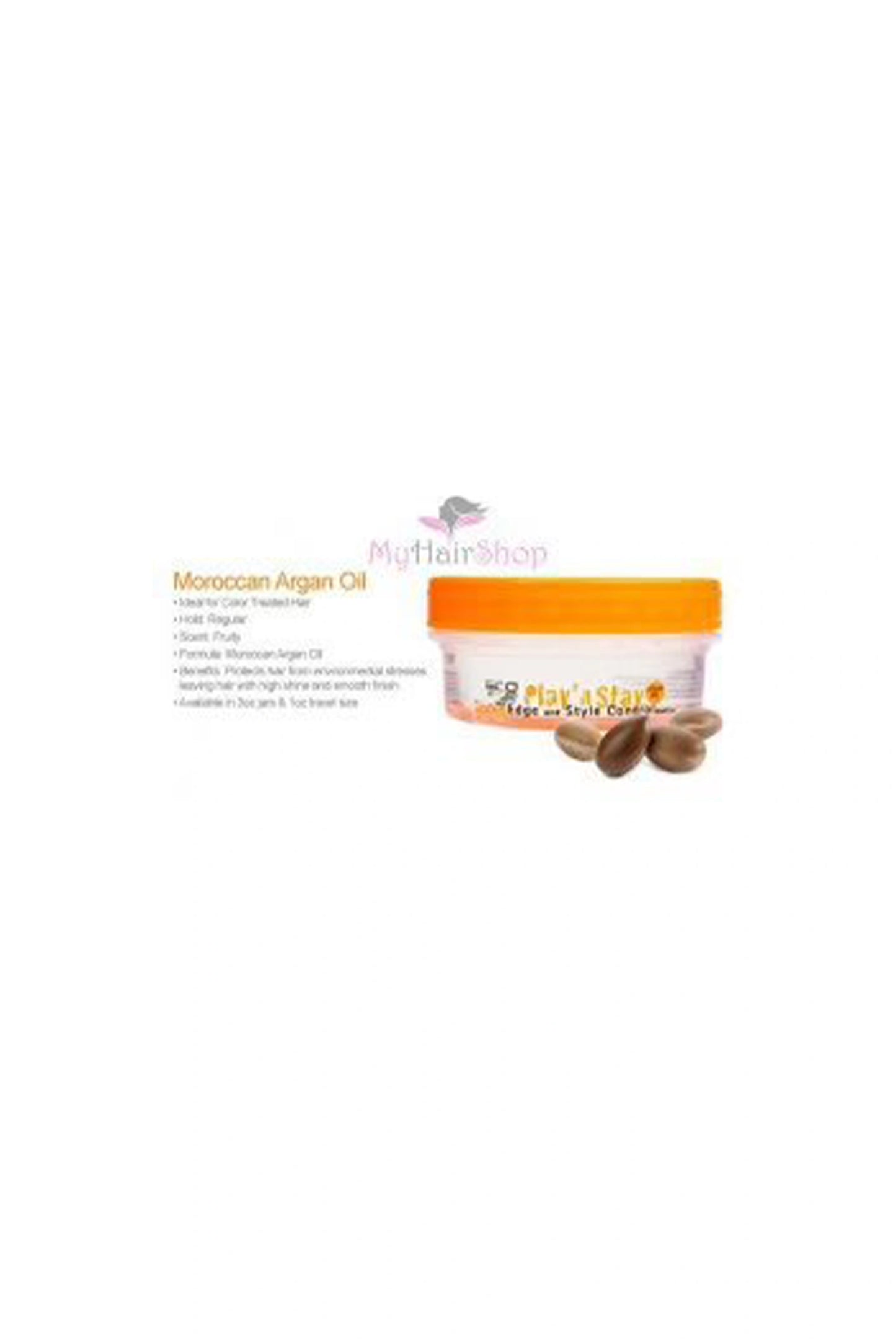 Eco Play’ N Stay Edge And Style Control Gel Argan Oil 3 Oz