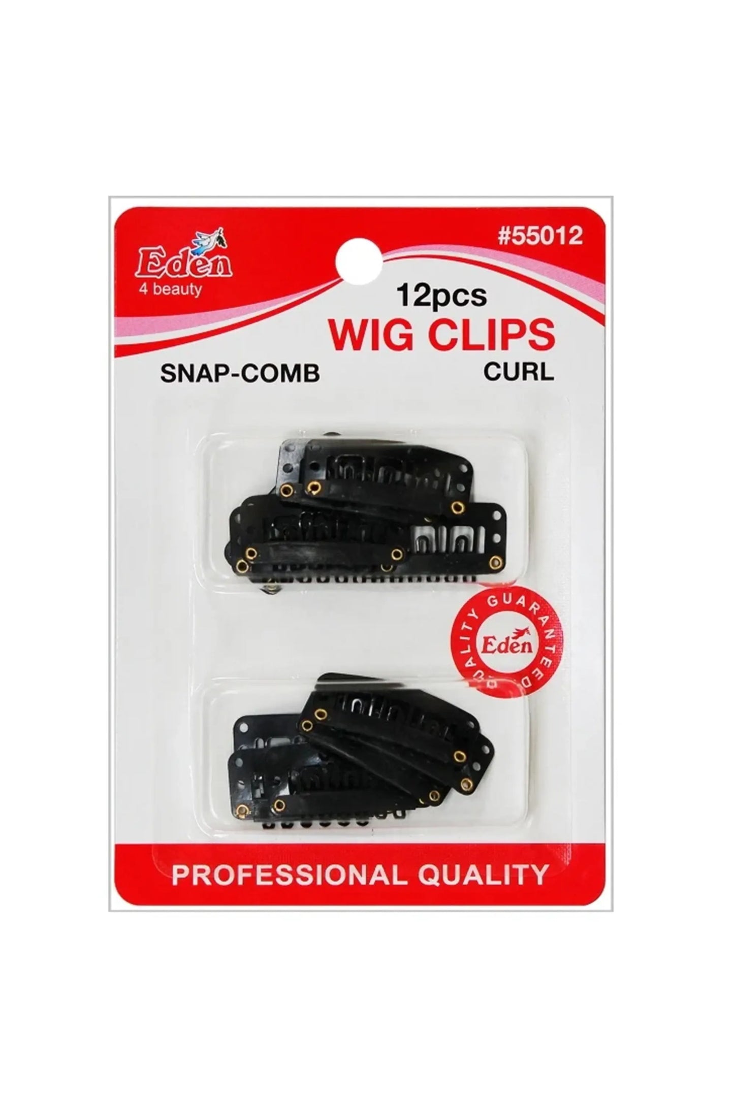 Eden 12Pcs Wig Clips Curl Snap-Comb
