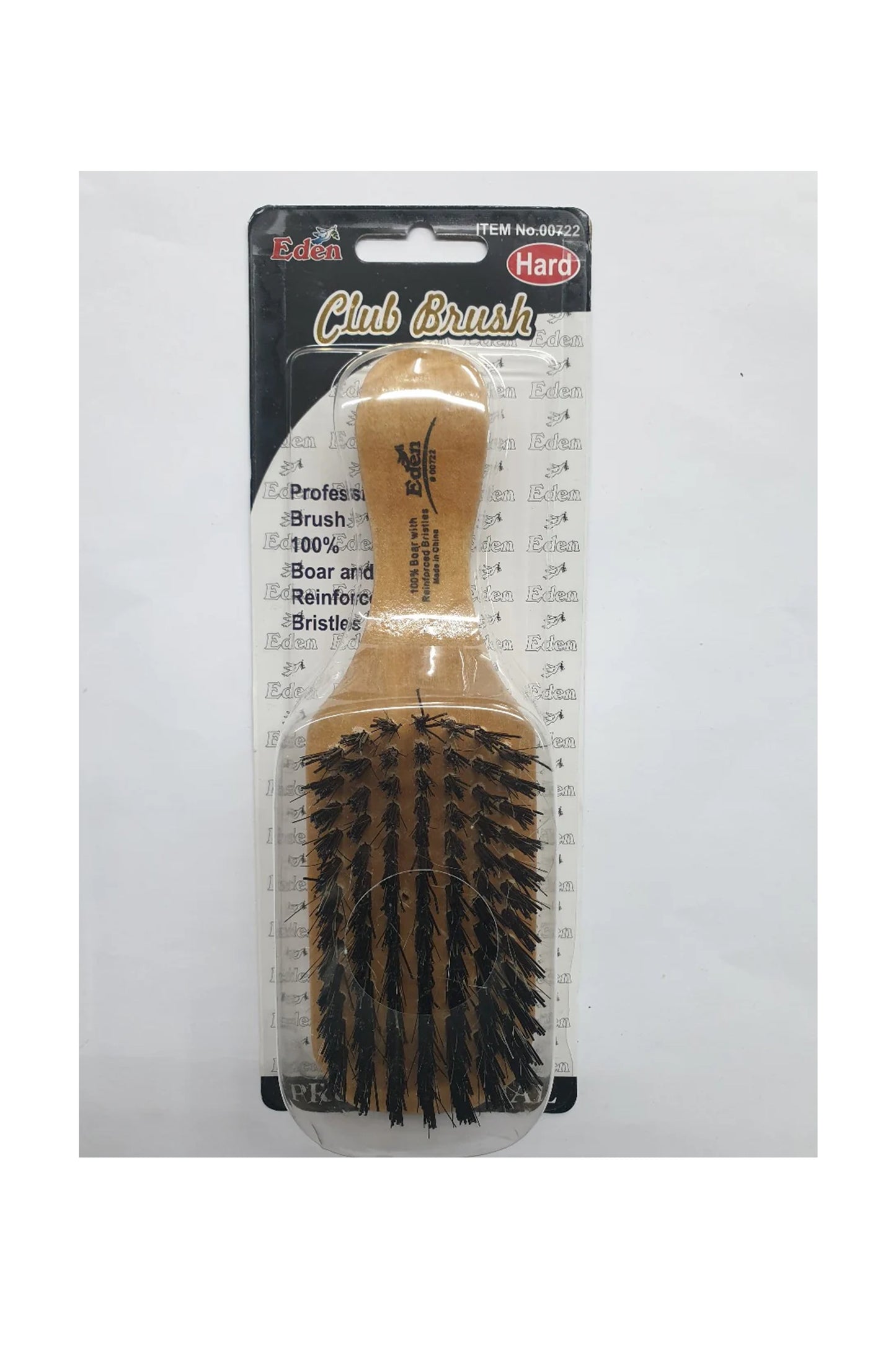 Eden Club Brush Hard 100% Boar And Reinforced Bristles No. 00722