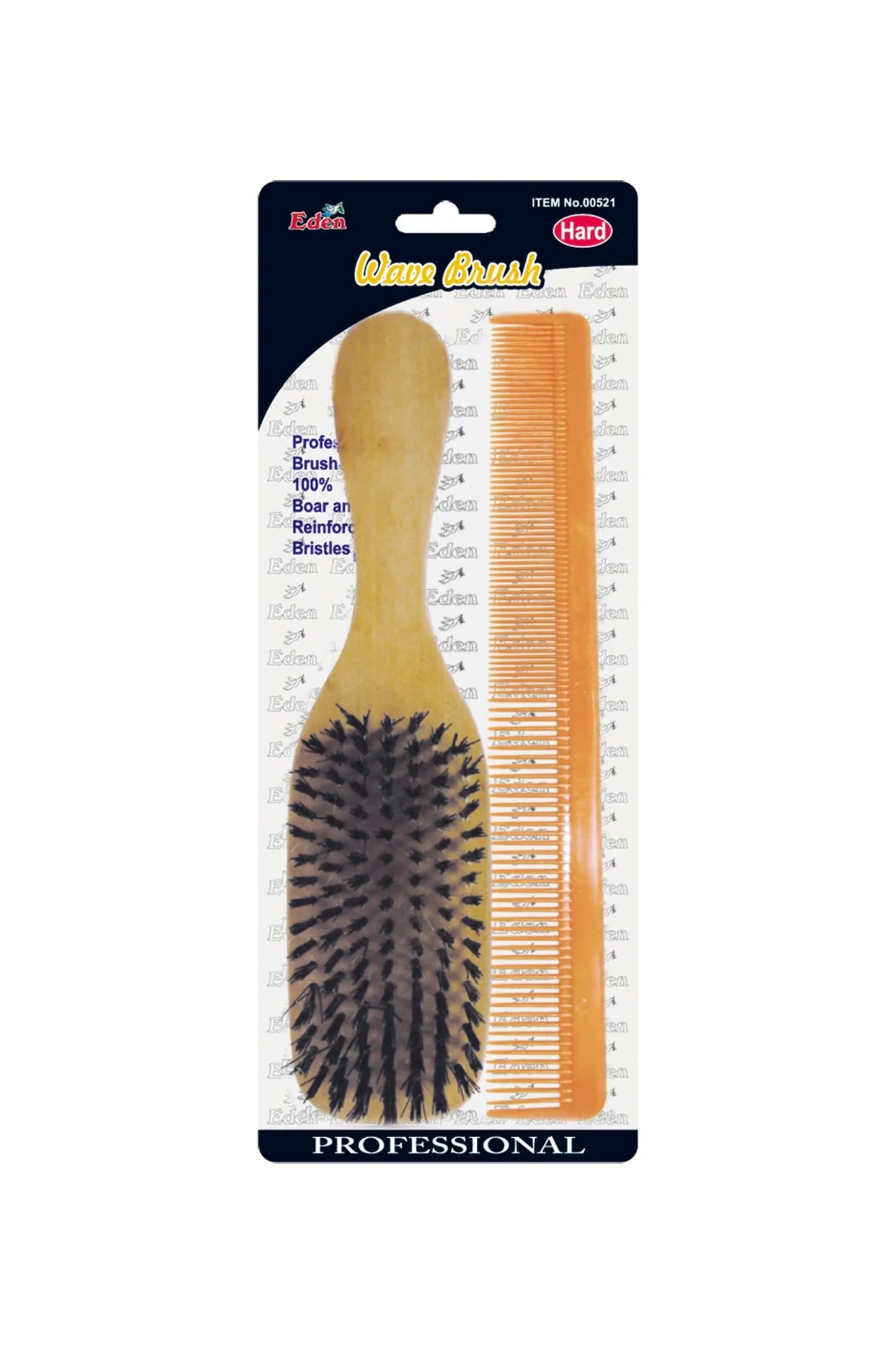 Eden Hard Wave Brush & Comb - 00521