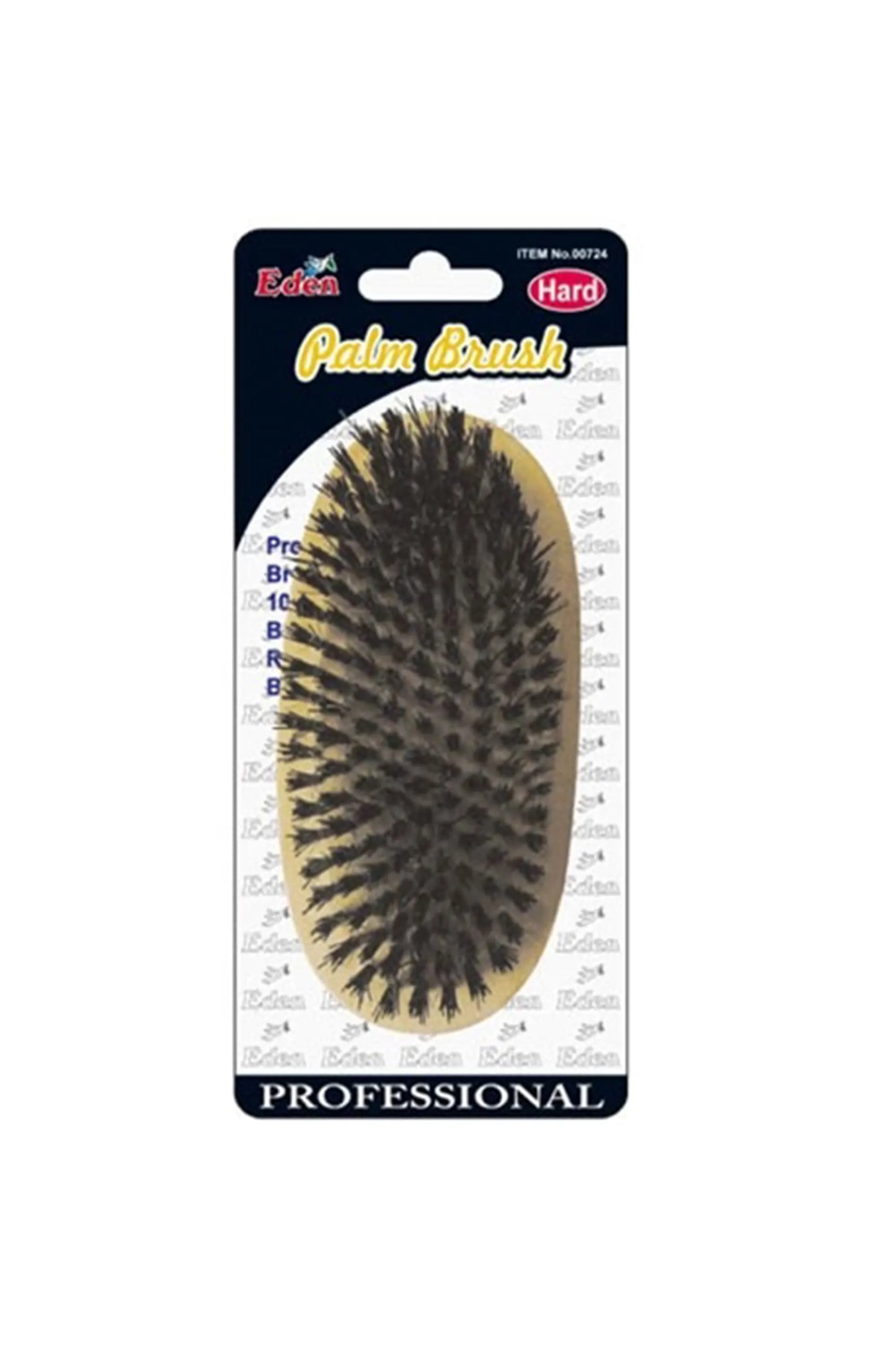 Eden Palm Brush Hard 100% Boar And Reinforced Bristles - No.00724