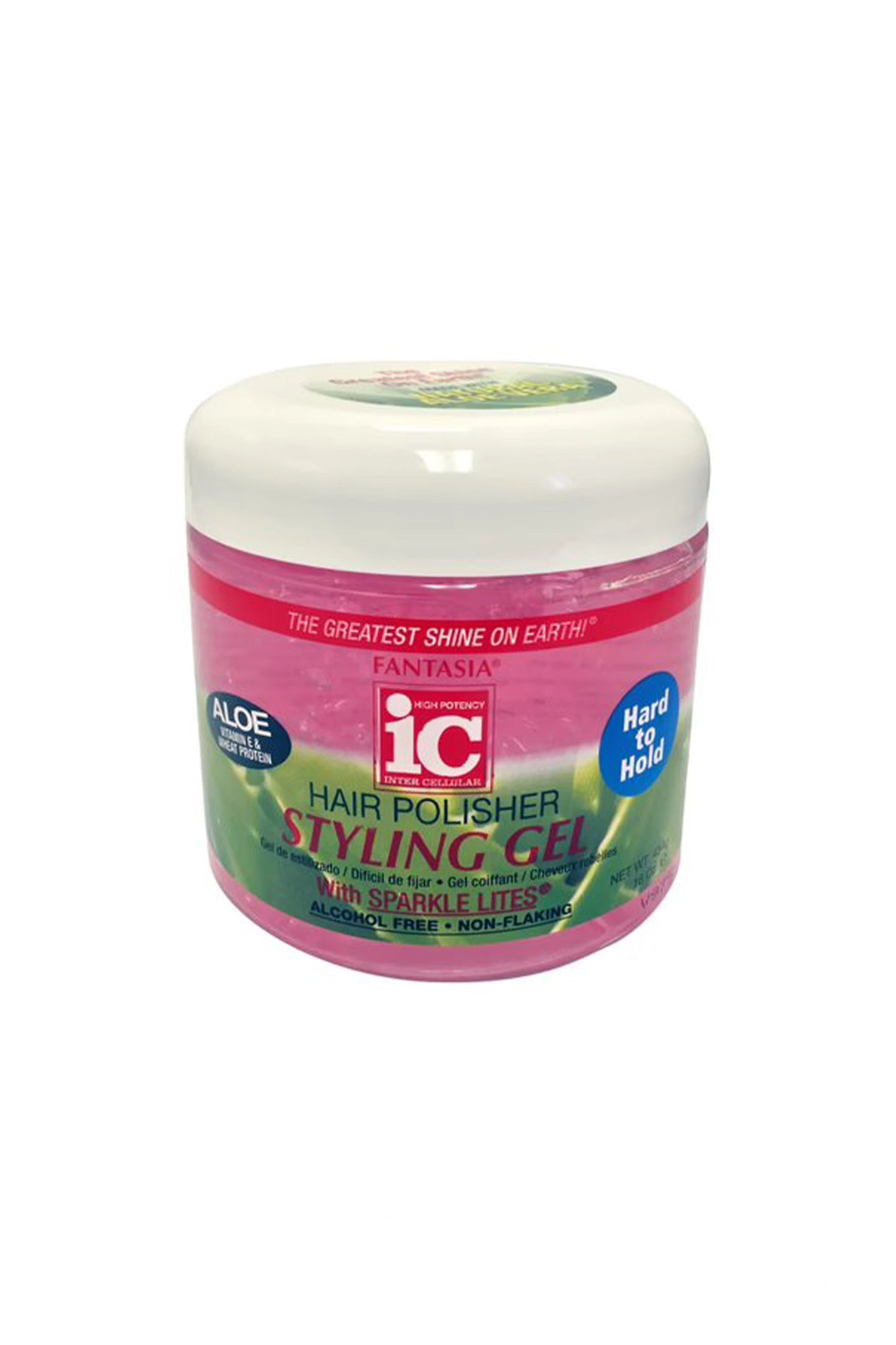 Fantasia Hair Polisher Styling Gel Pink Hard To Hold 16oz