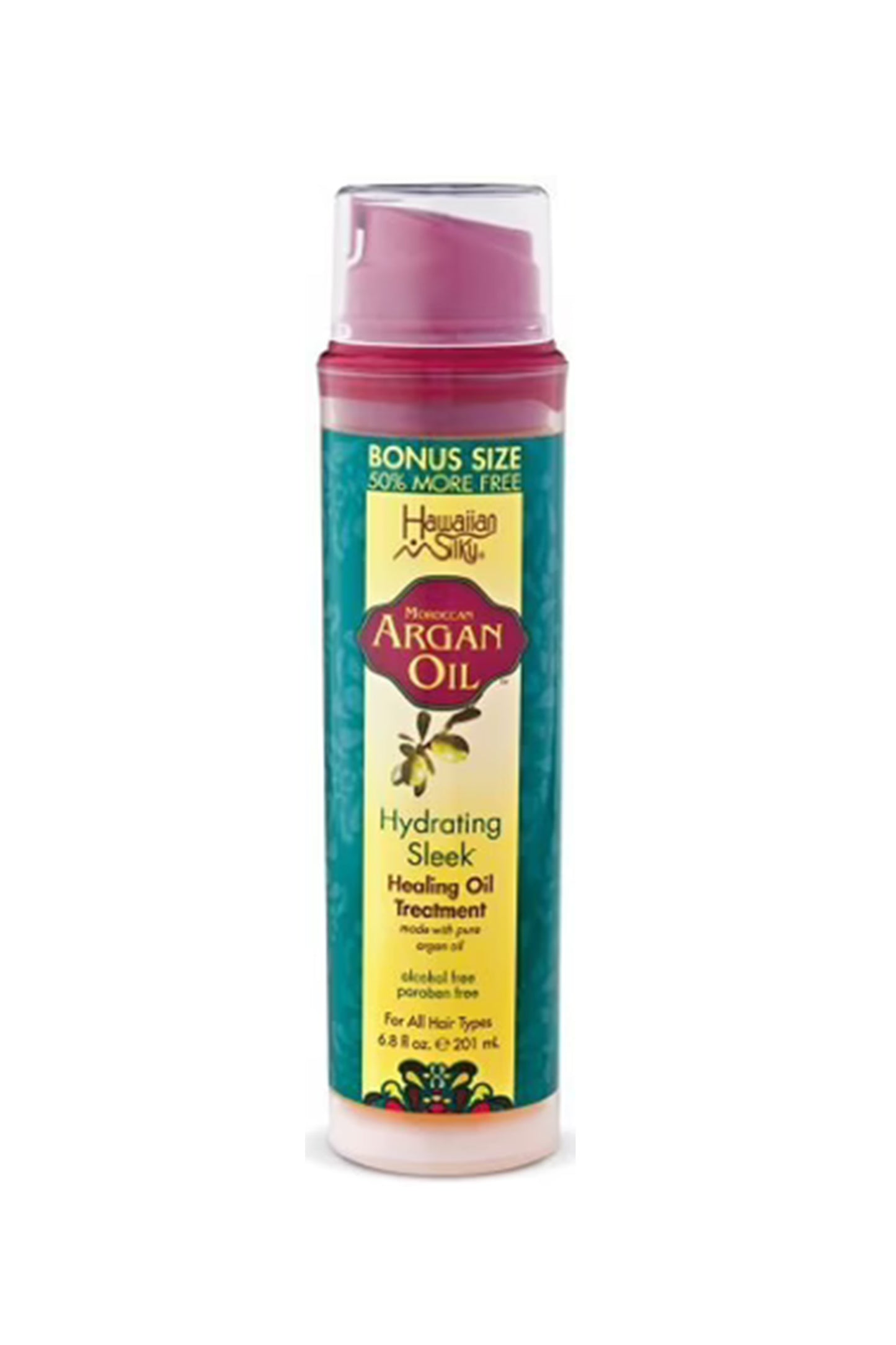 Hawaiian Silky Argan Oil Hydrating Sleek Healing Oil Treatment 6.8 Oz