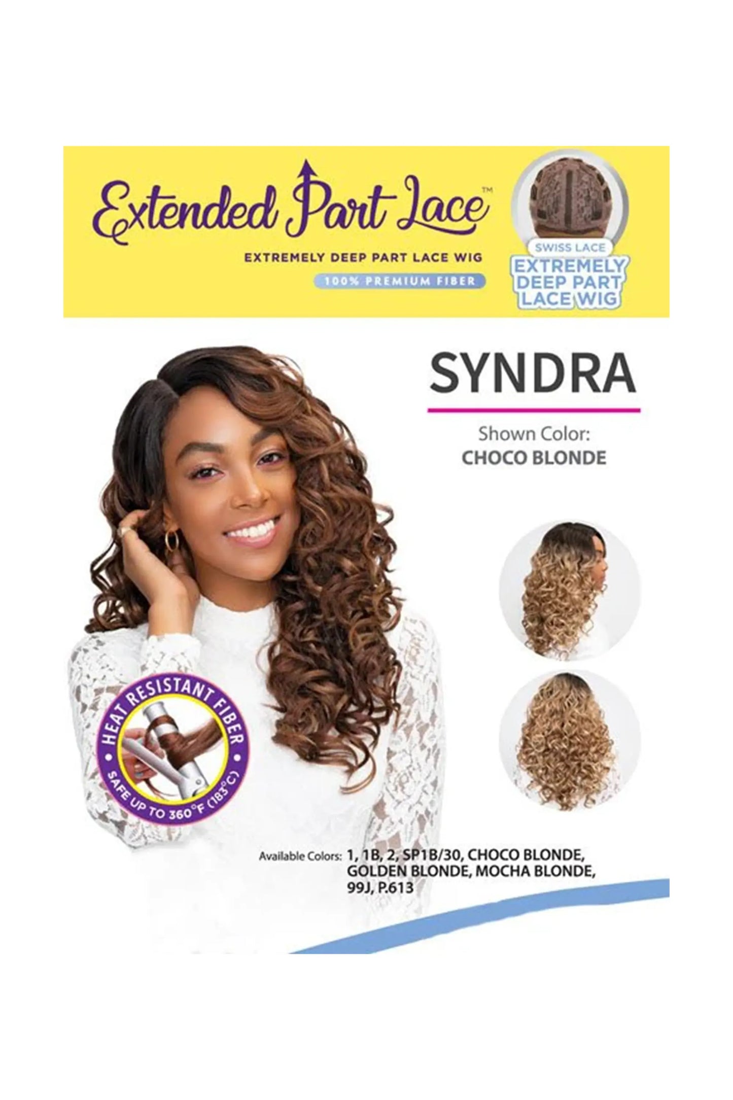 Janet Collection Extended Part Swiss Lace Front Wig - Syndra