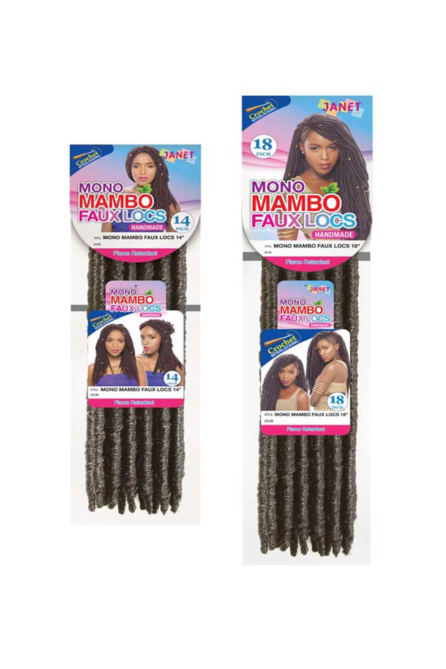 Janet Collection Mono Mambo Faux Locs 18"