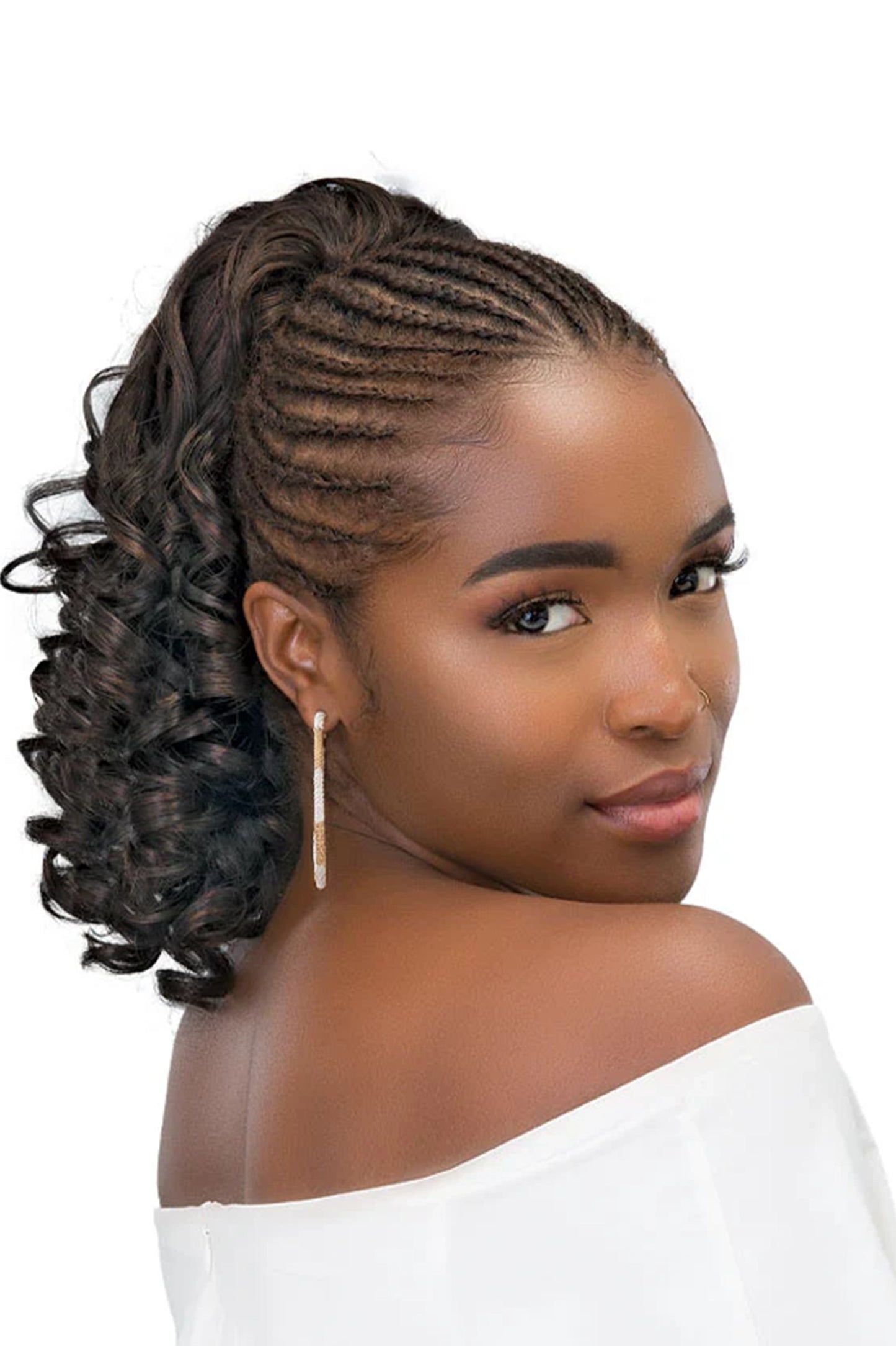 Janet Collection Premium Synthetic Drawstring Ponytail - Orange