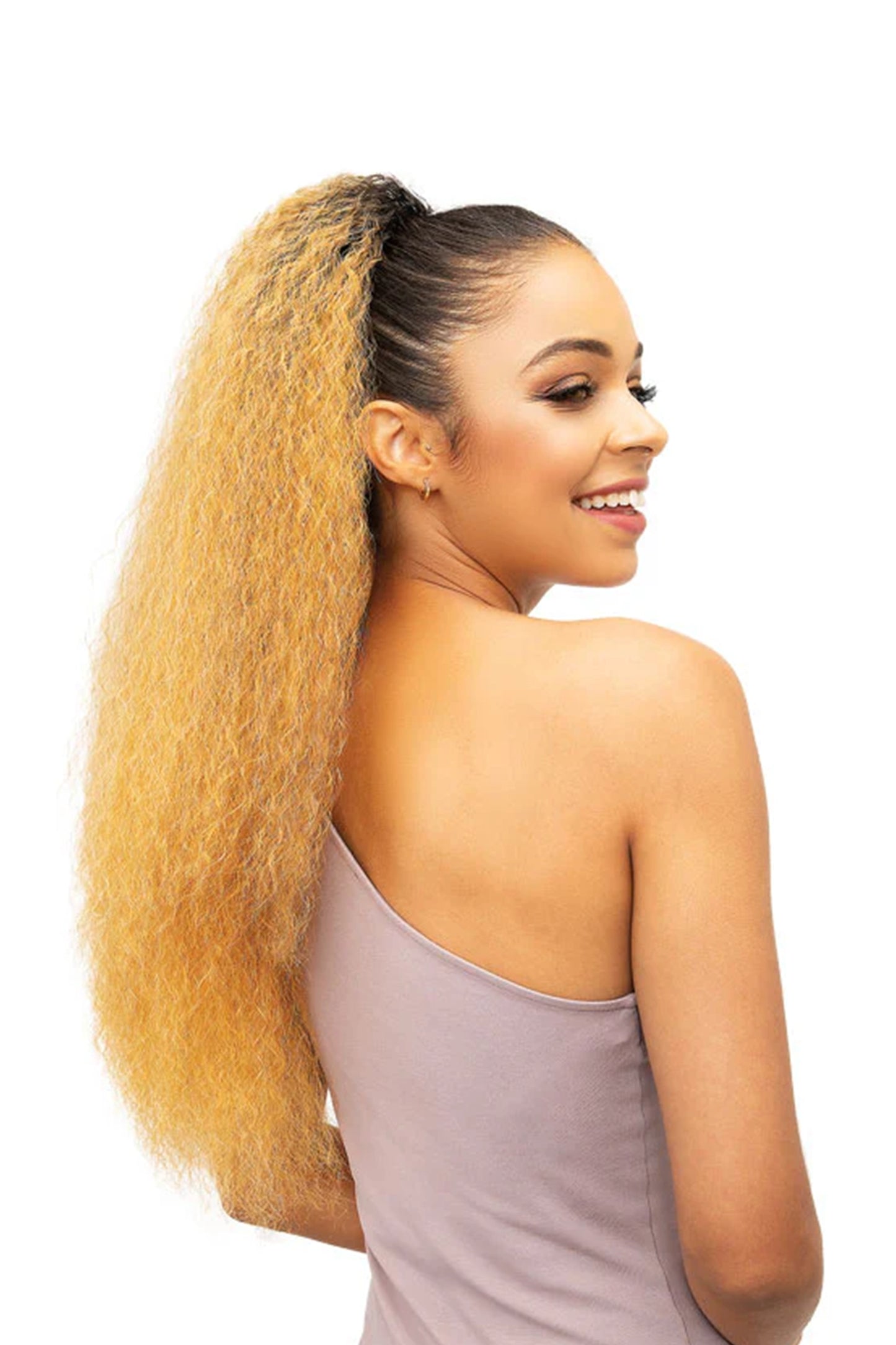 Janet Collection Synthetic Drawstring Ponytail - Berry D/S