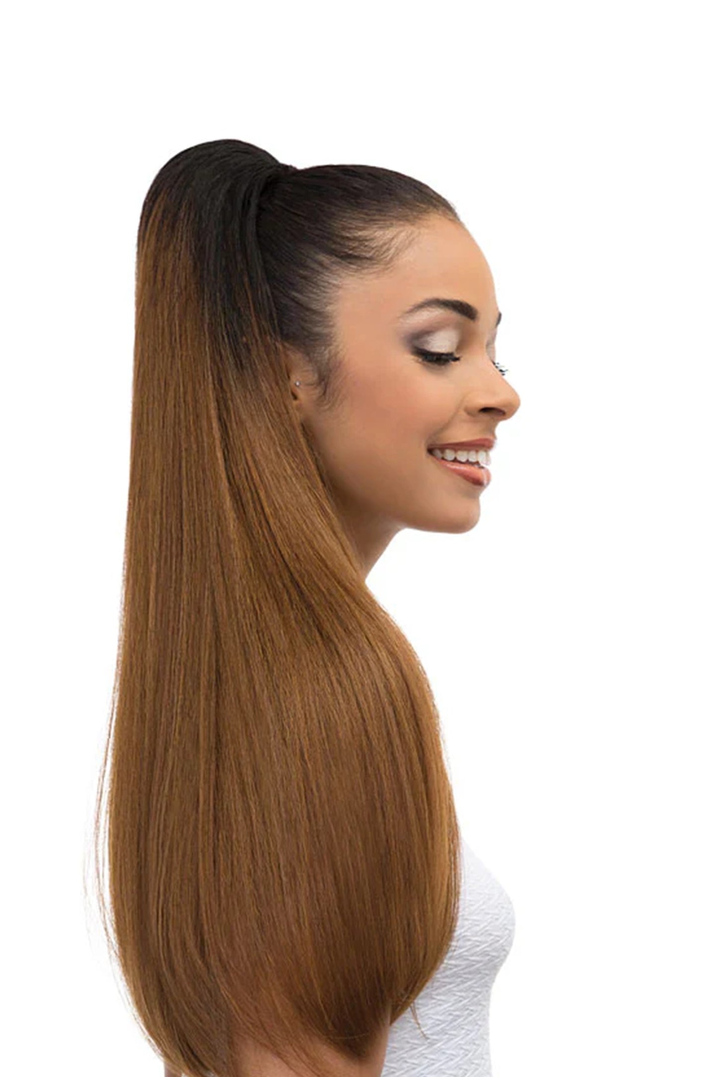 Janet Collection Synthetic Drawstring Ponytail - Peach