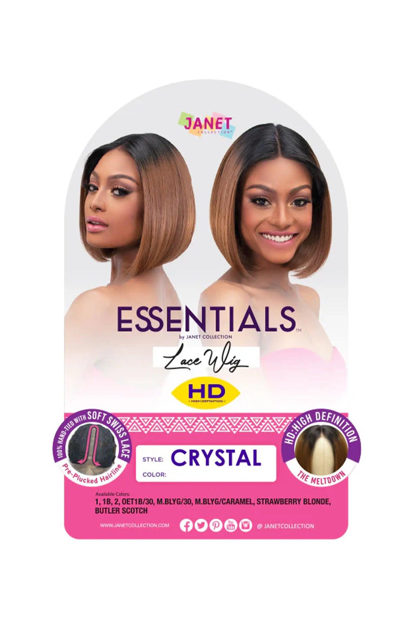 Janet Essentials Hd Lace Wig - Crystal