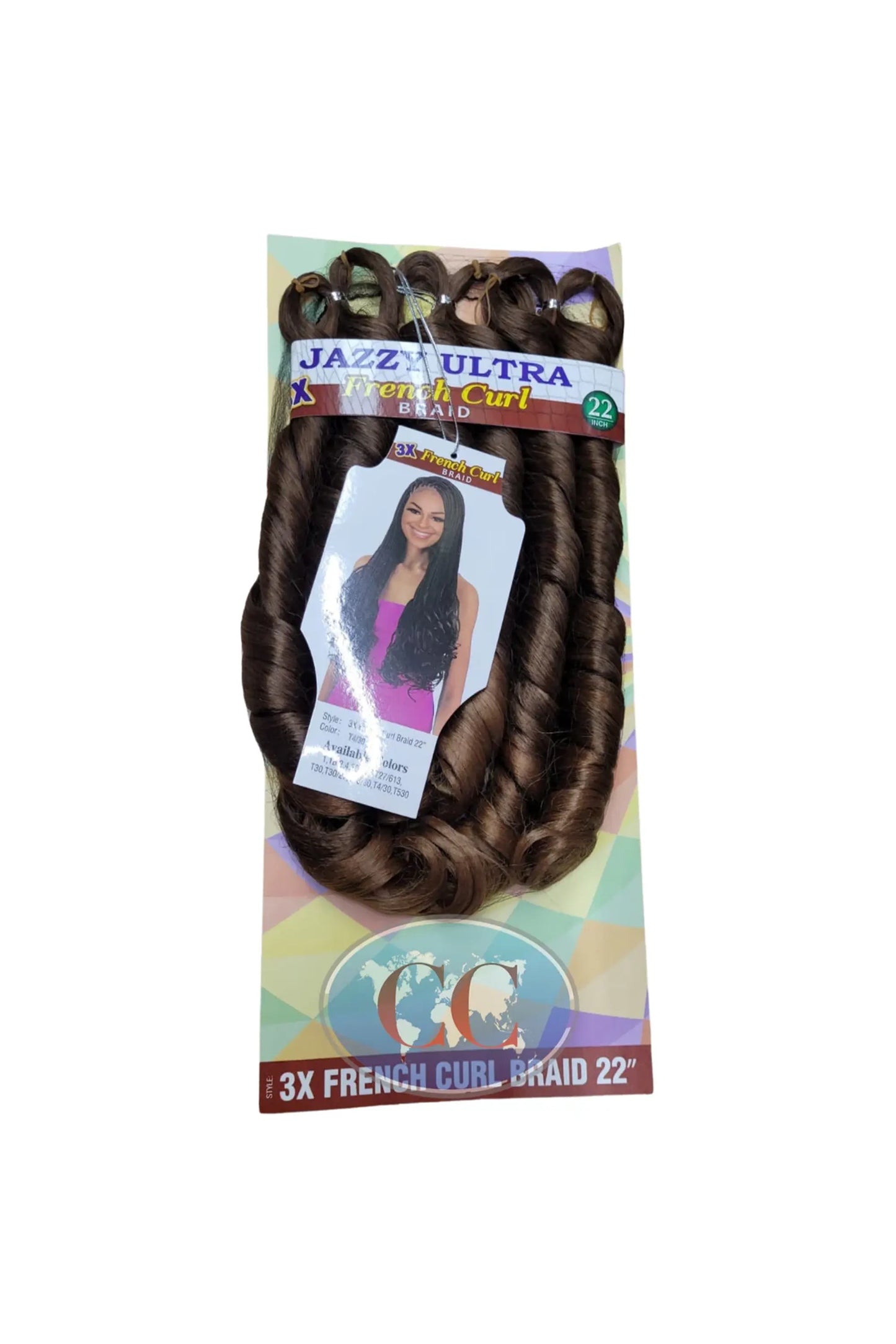 Jazzy Ultra 3D 3X French Curl Braids 22"