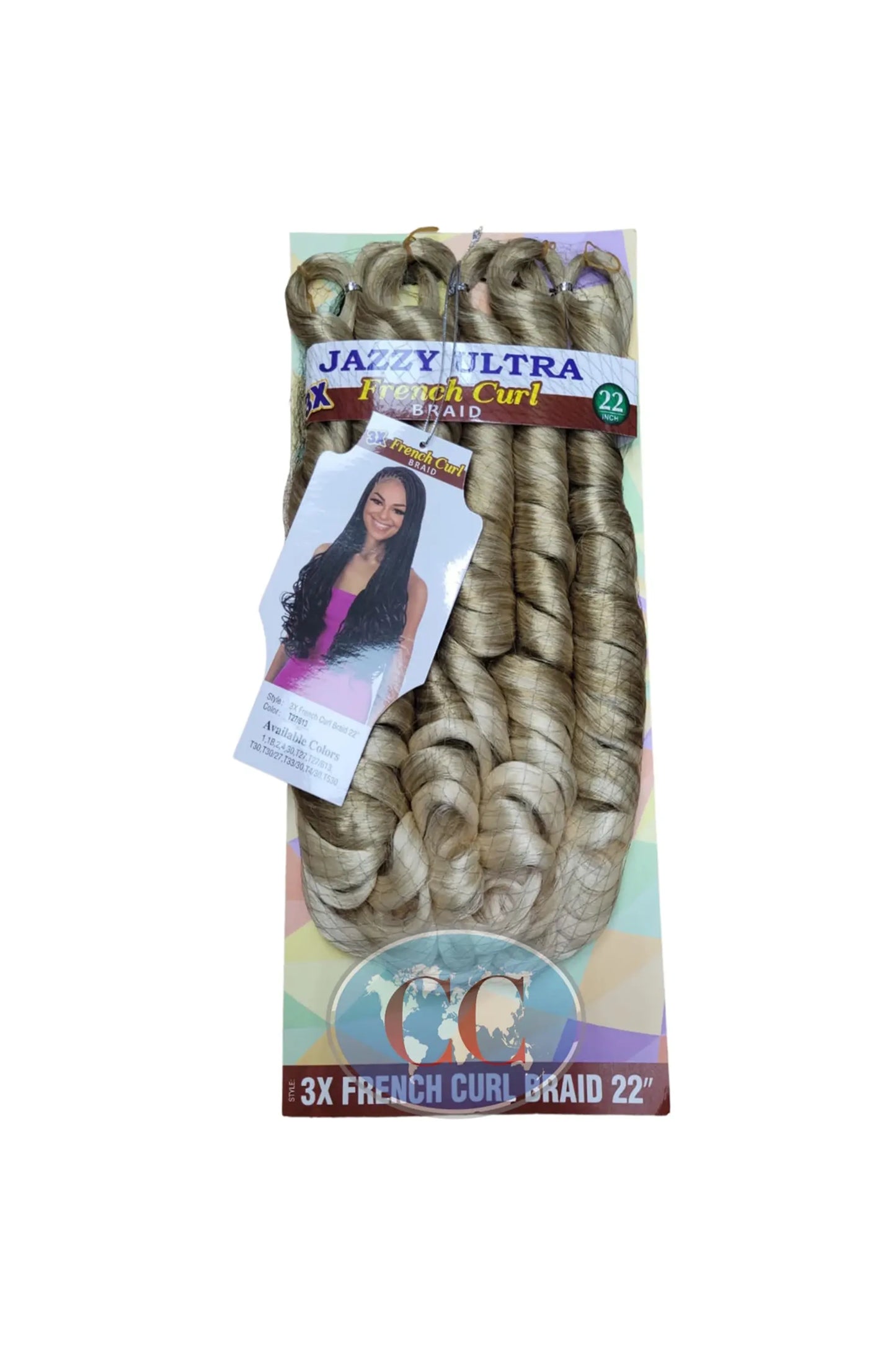 Jazzy Ultra 3D 3X French Curl Braids 22"